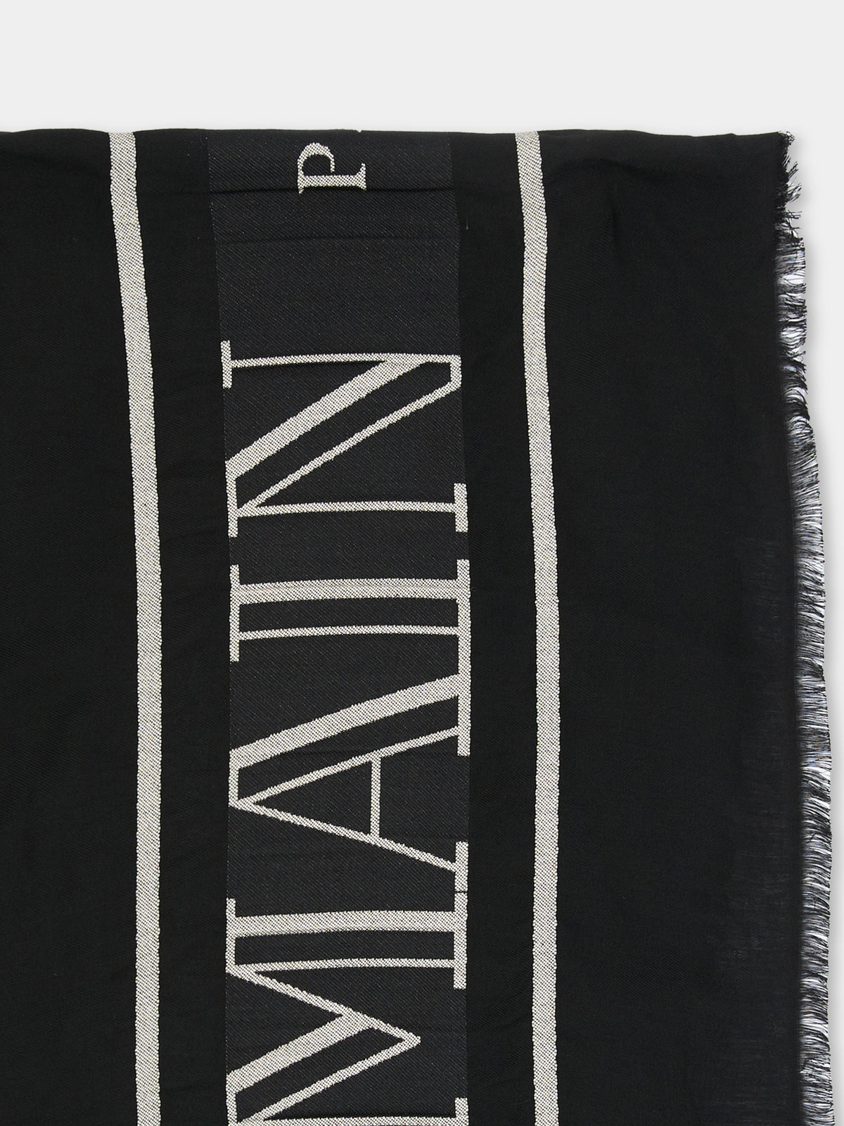 Black scarf for kids with logo