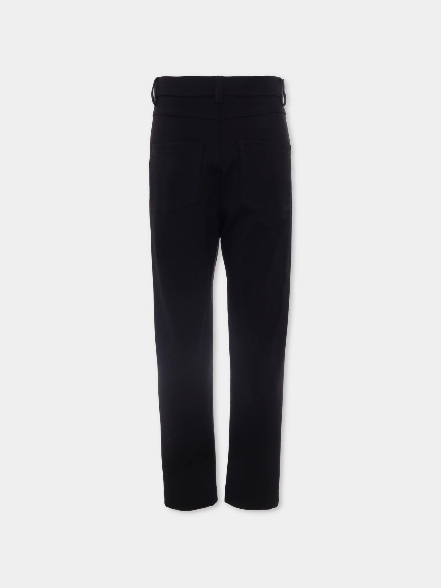 Pantaloni neri per bambino con logo,Balmain Kids,BX6Q80-J0371 930OR