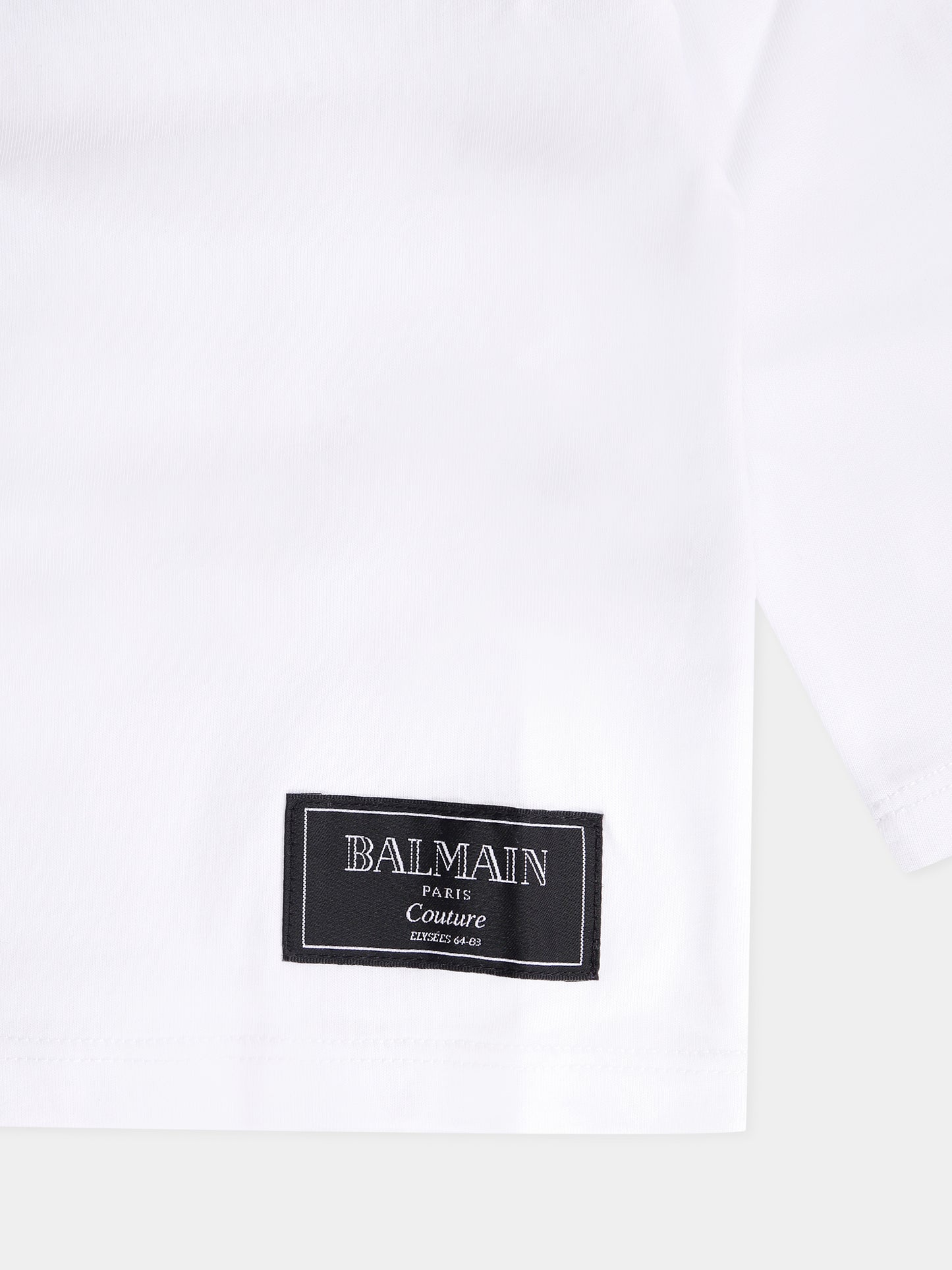 T-shirt bianca per neonati con logo,Balmain Kids,BX8560-Z3186 100NE