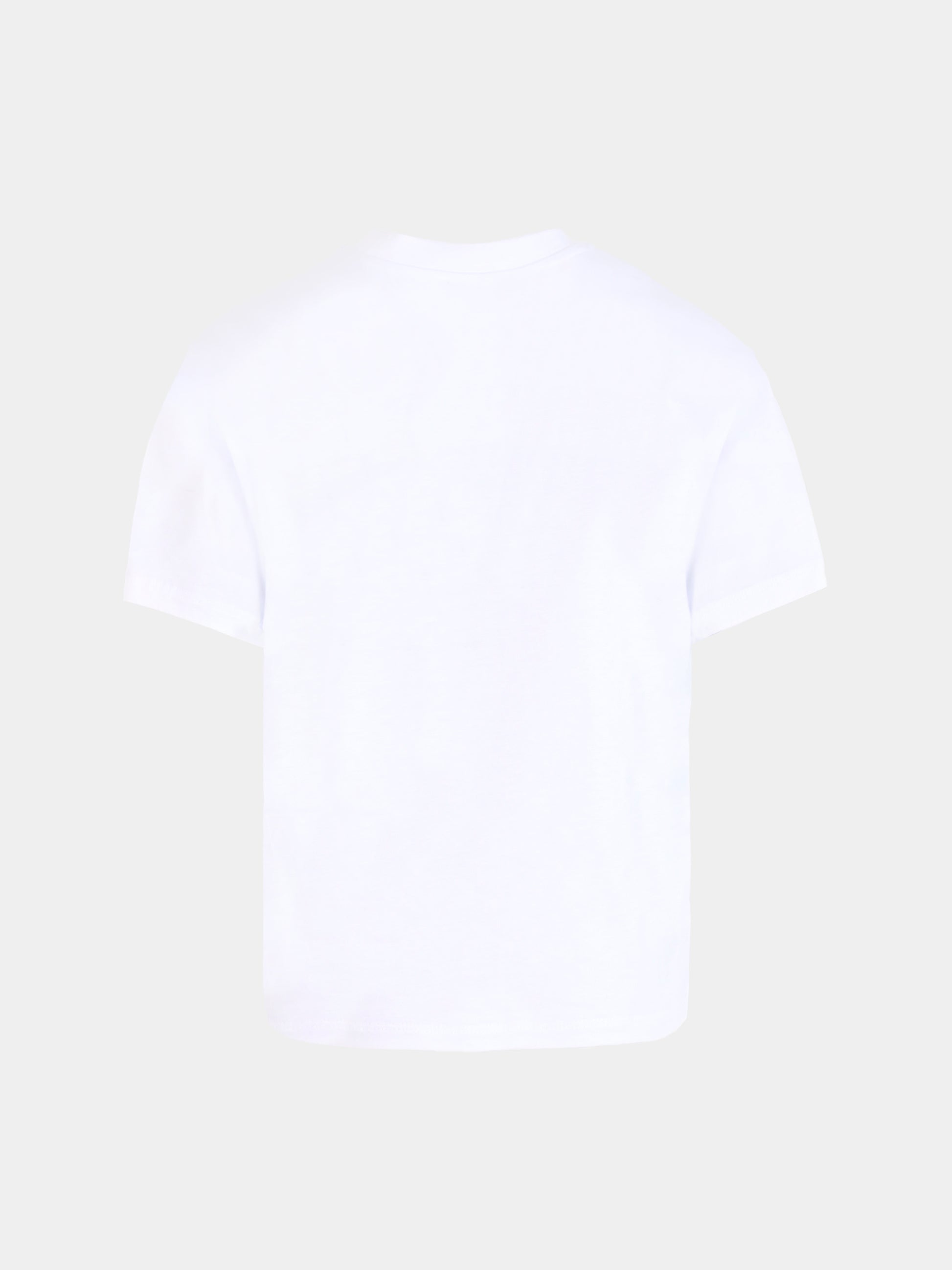 T-shirt bianca per bambini con logo ricamato,Balmain Kids,BX8P51-Z3186 100NE