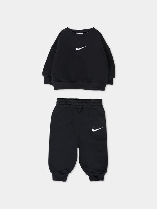 Completo nero per neonati con Swoosh bianco,Nike,66M188 023