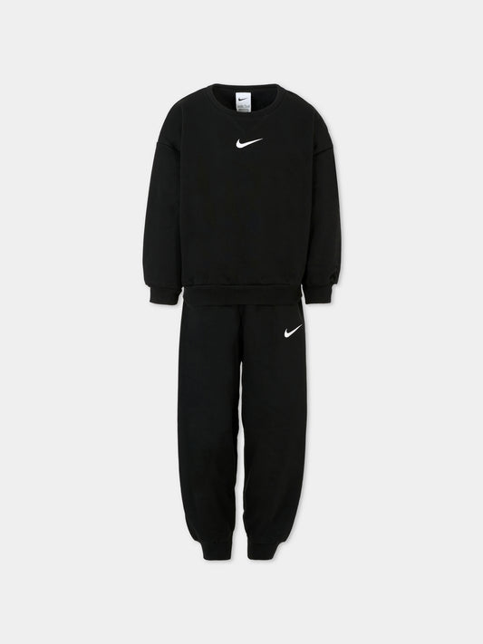 Completo nero per bambini con Swoosh bianco,Nike,86M188 023
