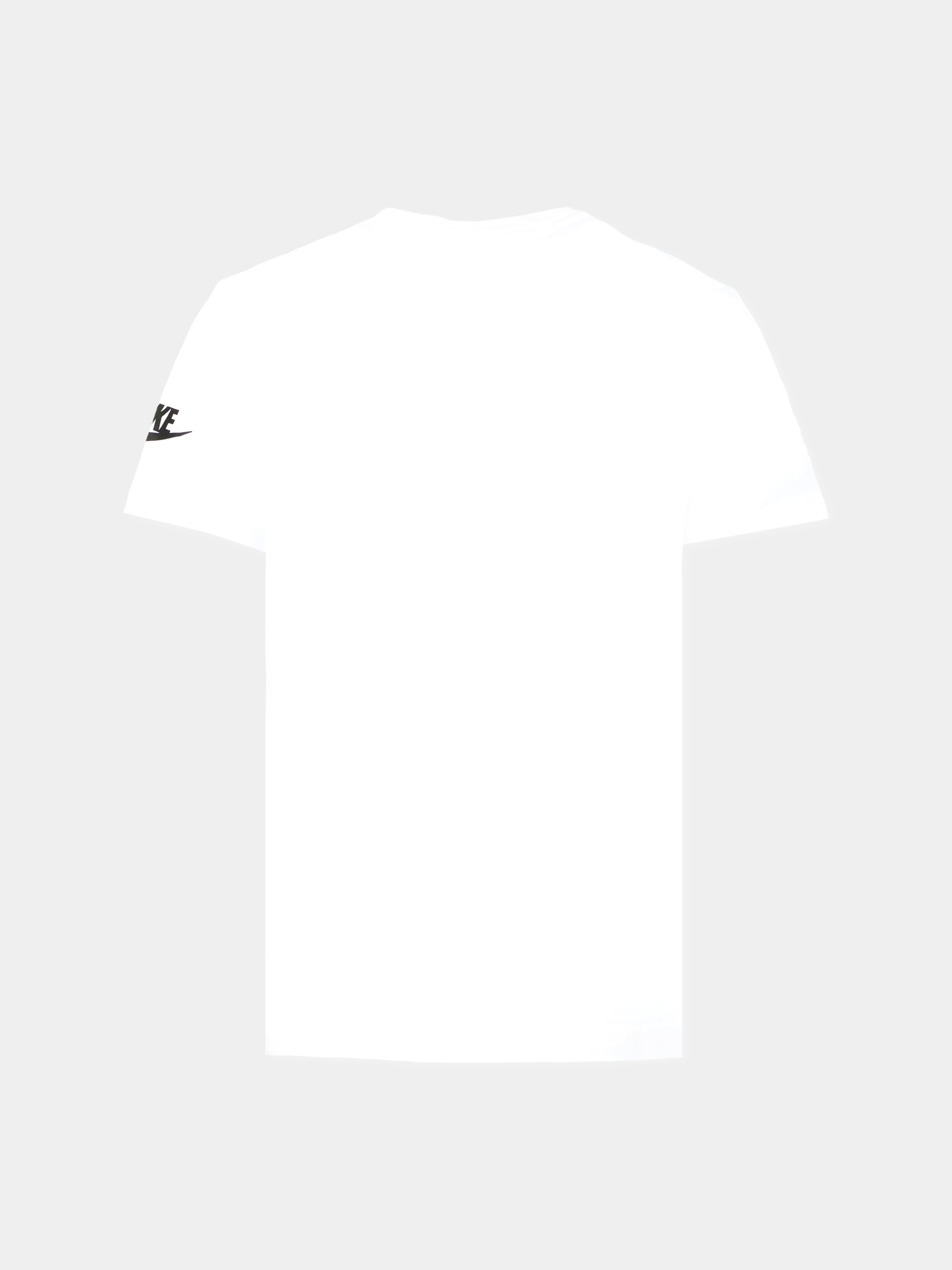 T-shirt bianca per bambini con logo nero,Nike,86J575 001