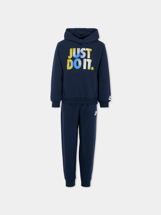 Completo blu per bambino con scritta,Nike,86N387 U90