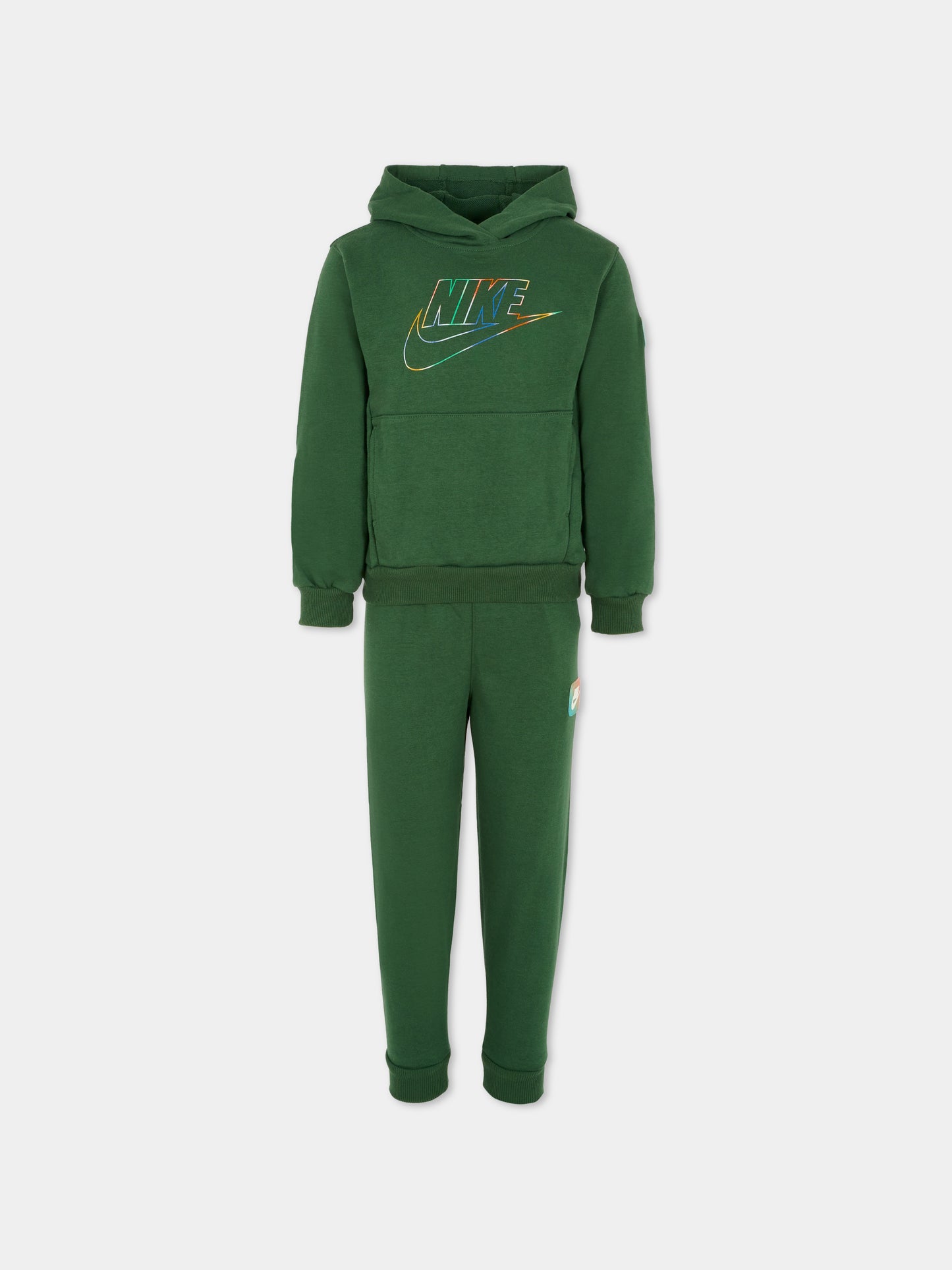 Completo verde per bambino con swoosh e logo,Nike,86N386 F1J