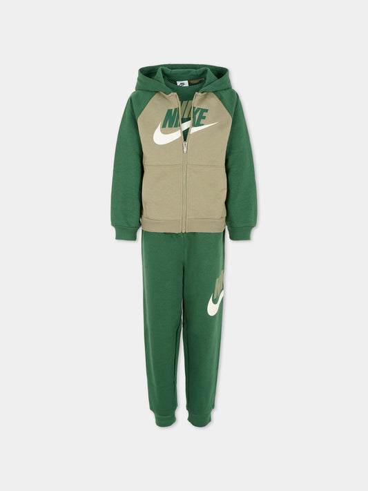 Completo verde per bambino con logo,Nike,86N341 F1J