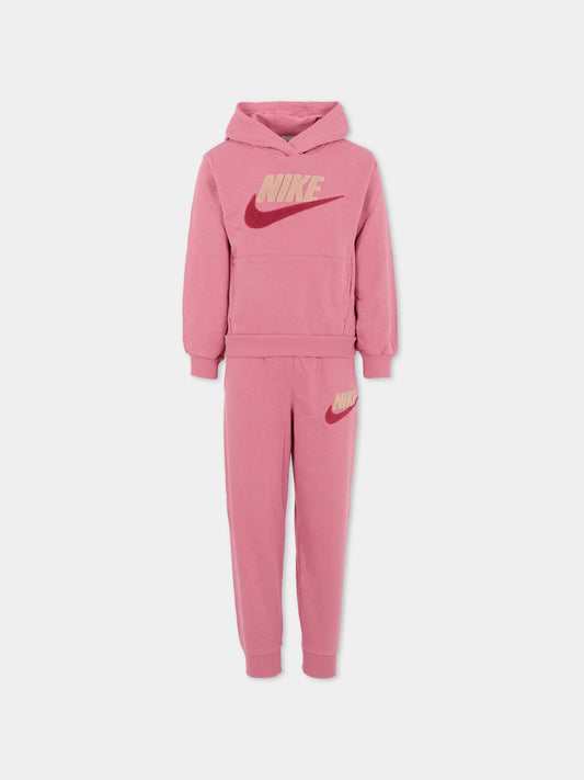 Completo rosa per bambina con logo,Nike,36N385 ACG
