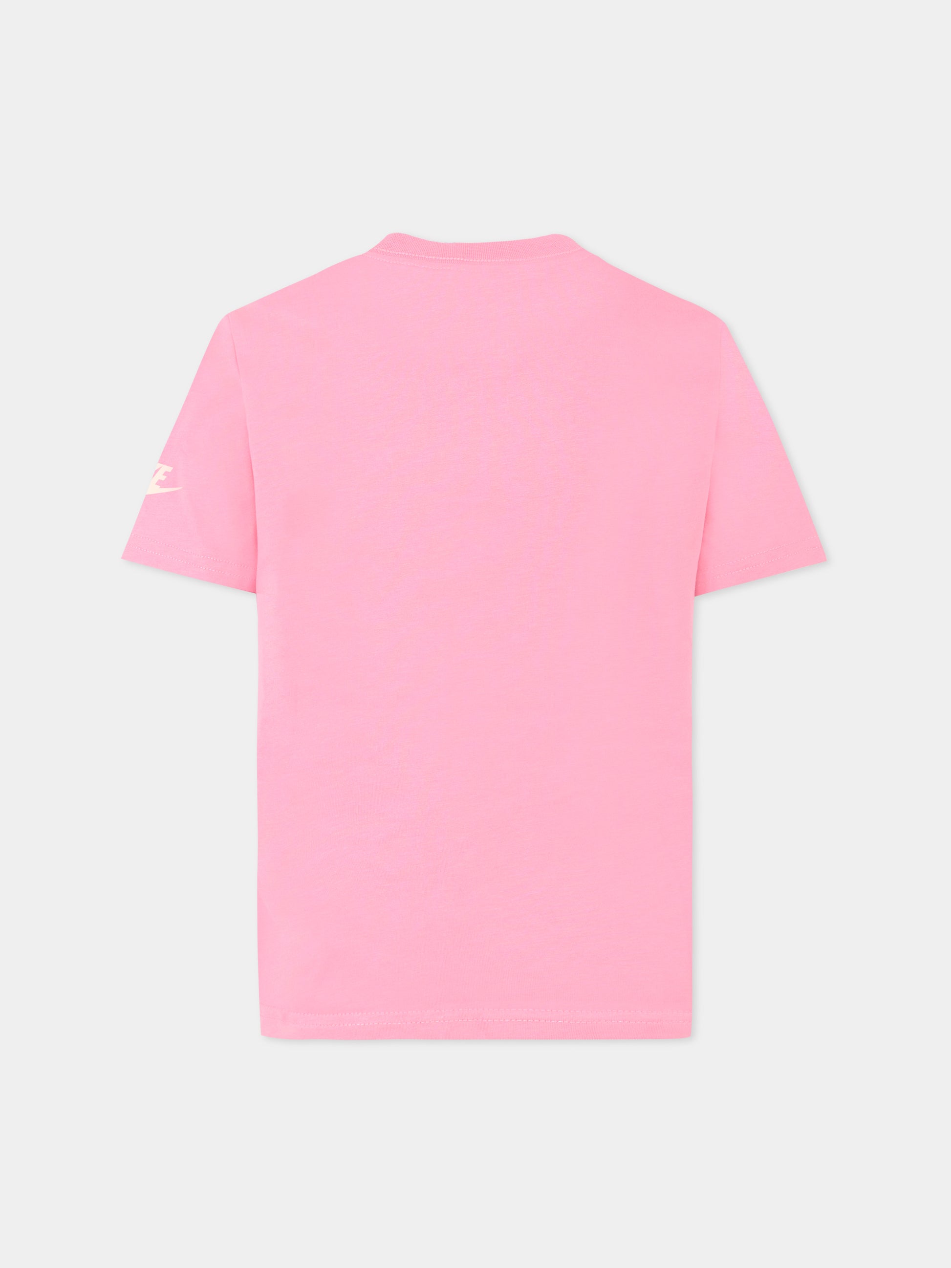 T-shirt rosa per bambina con logo,Nike,36N166 ACG