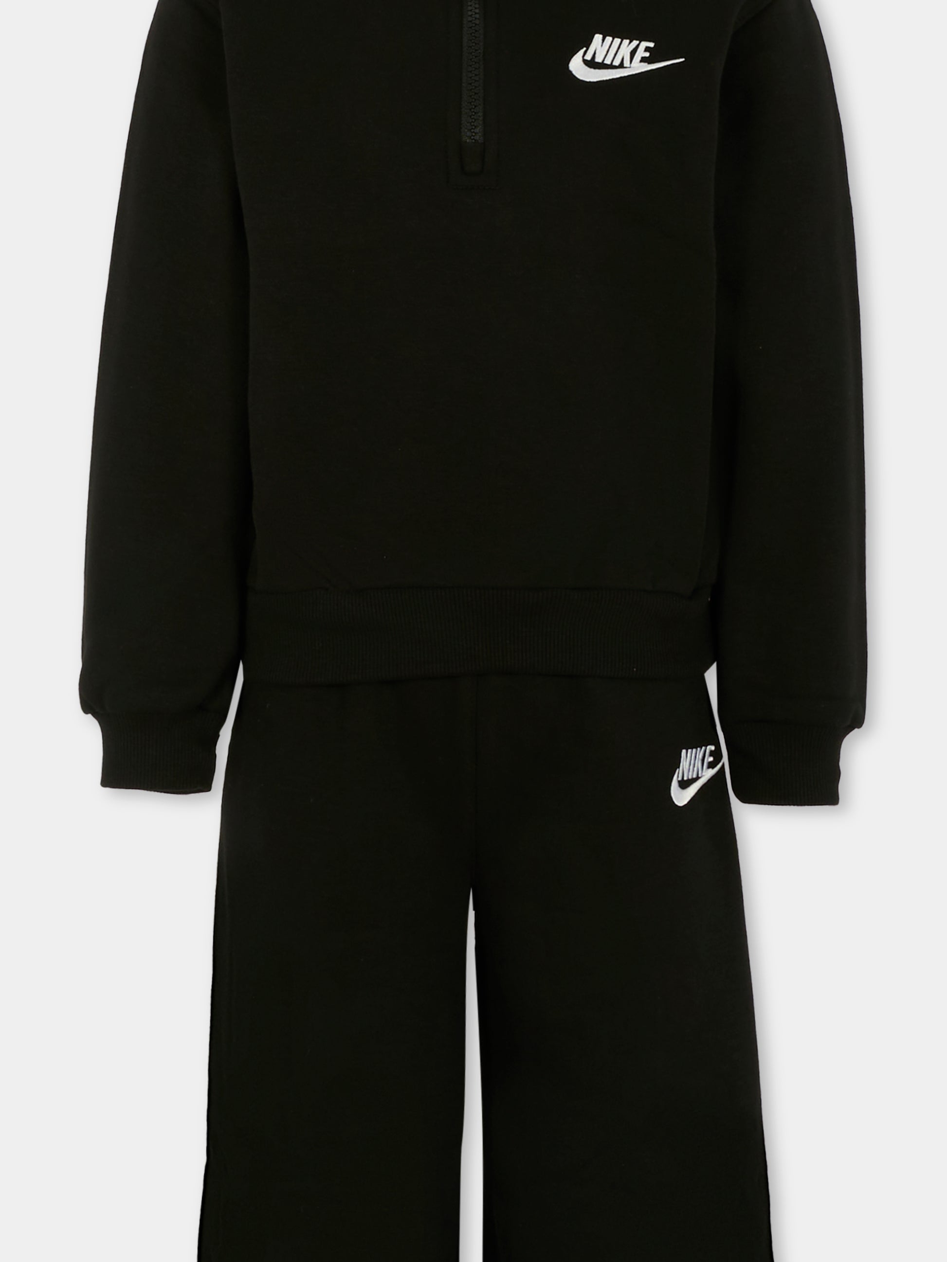 Completo nero per bambina con logo ricamato,Nike,36N265 023