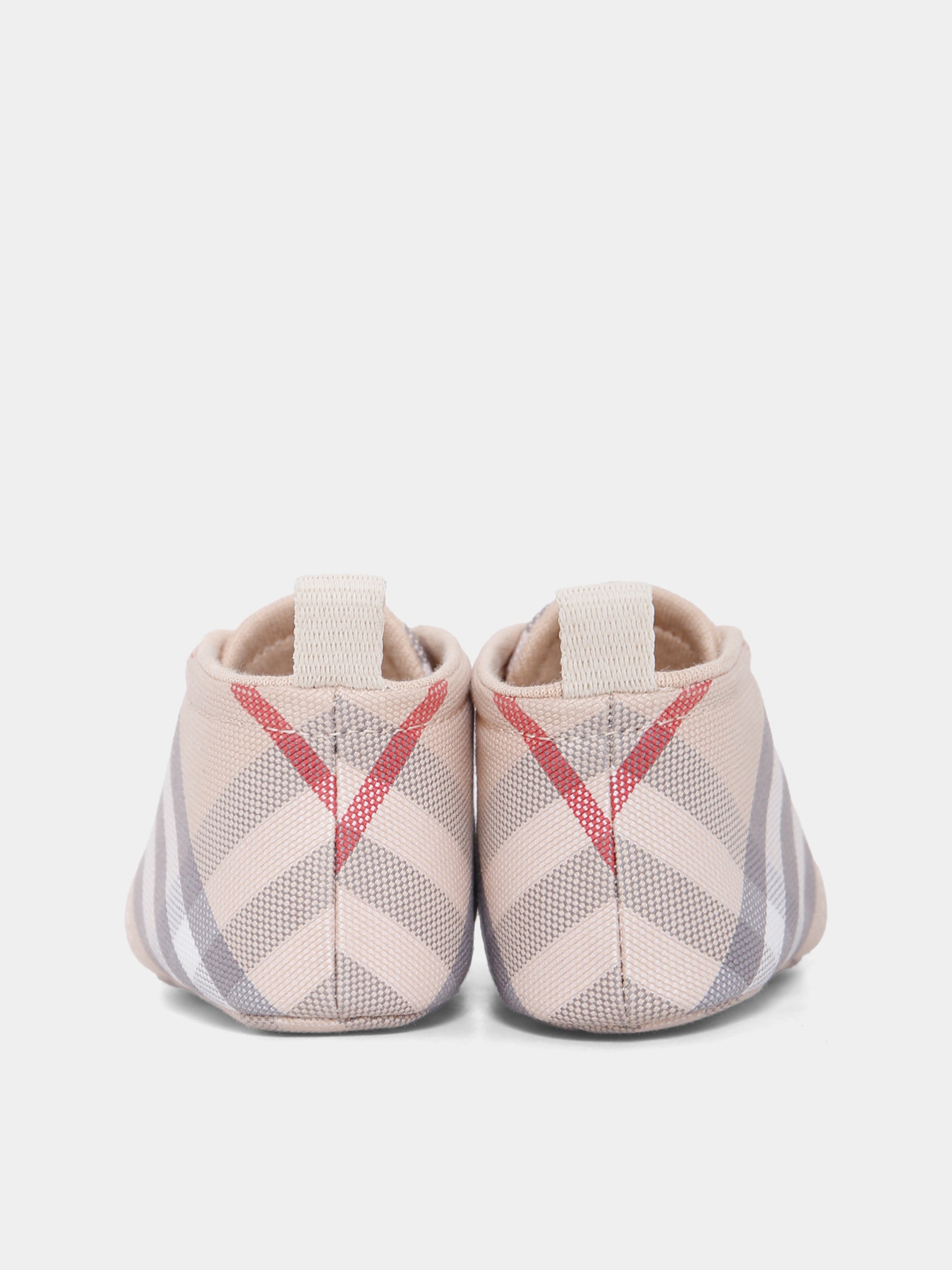 Sneakers beige per neonati con check vintage,Burberry Kids,8108372 A2205