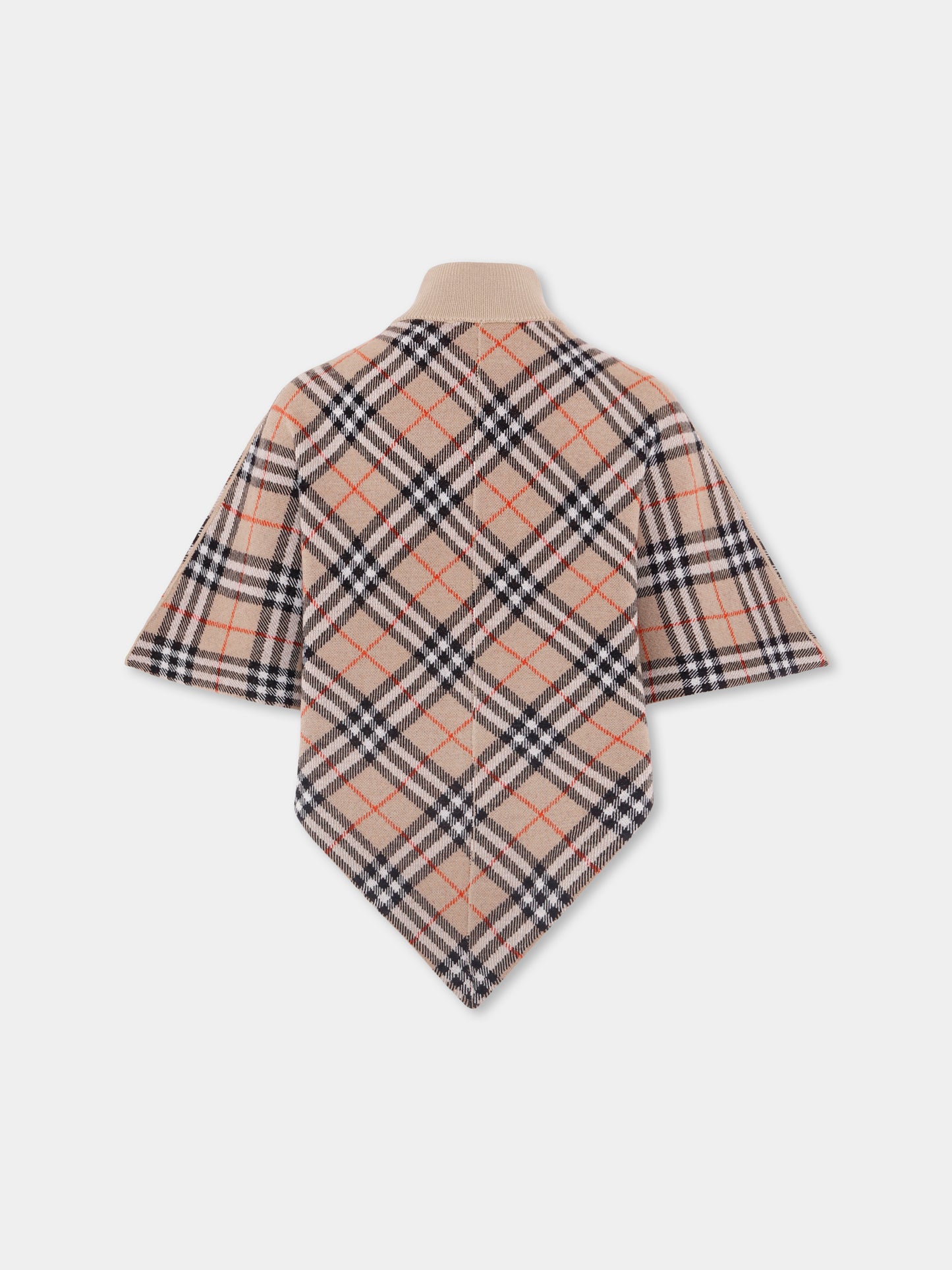 Cappa beige per bambina con check vintage,Burberry Kids,8105823 B9368
