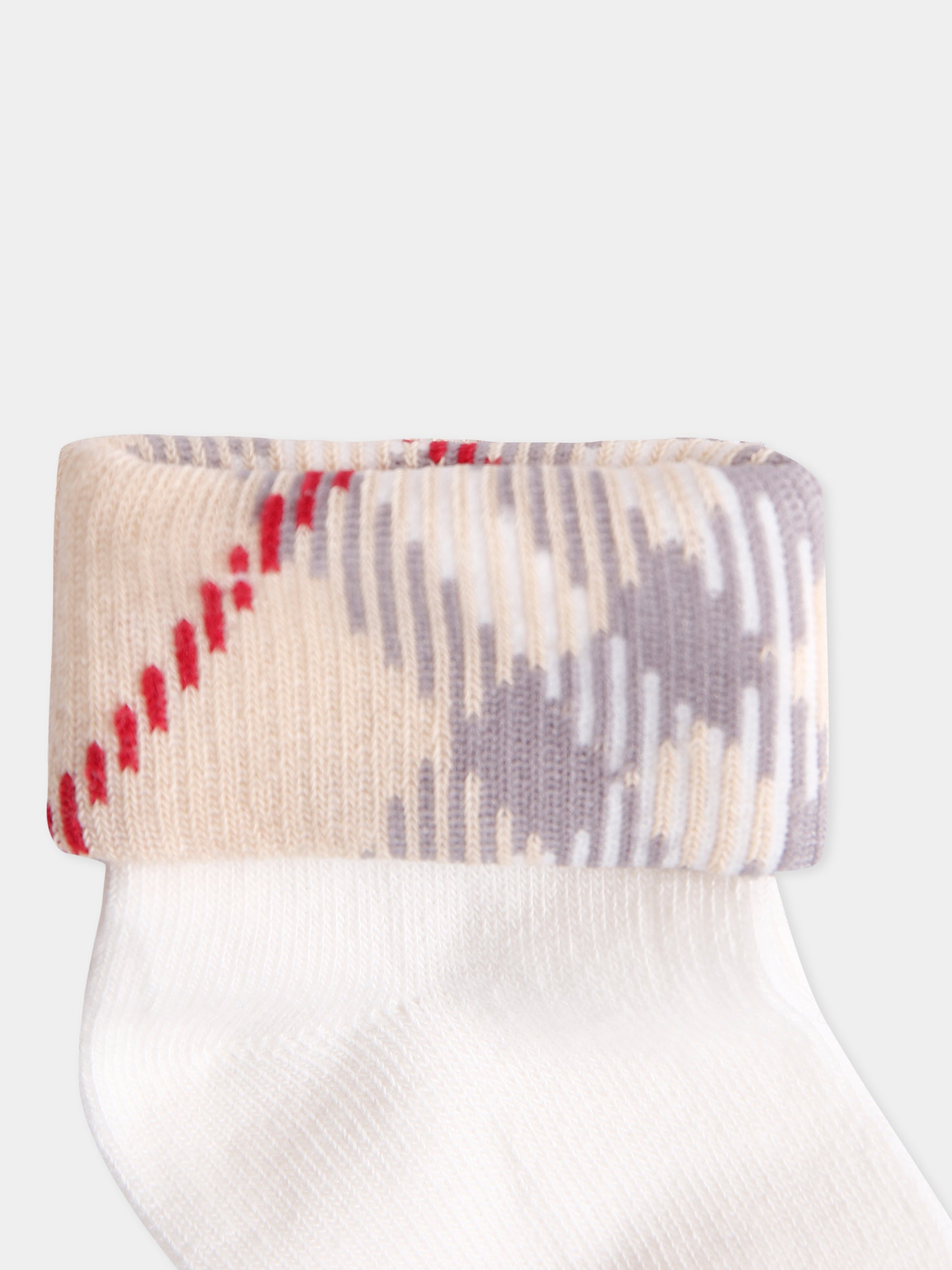 Set calzini avorio per neonati con check vintage,Burberry Kids,8109765 A1464