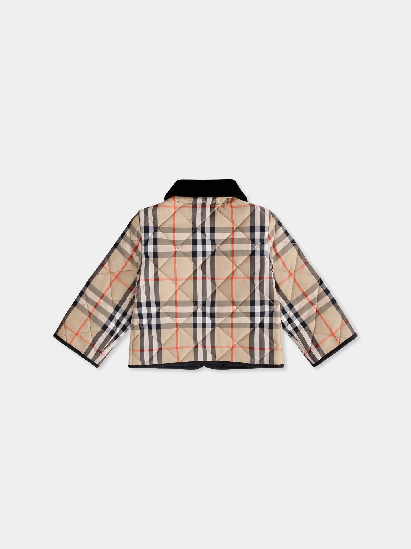 Giubbotto beige per neonati con check vintage,Burberry Kids,8111331 B9368