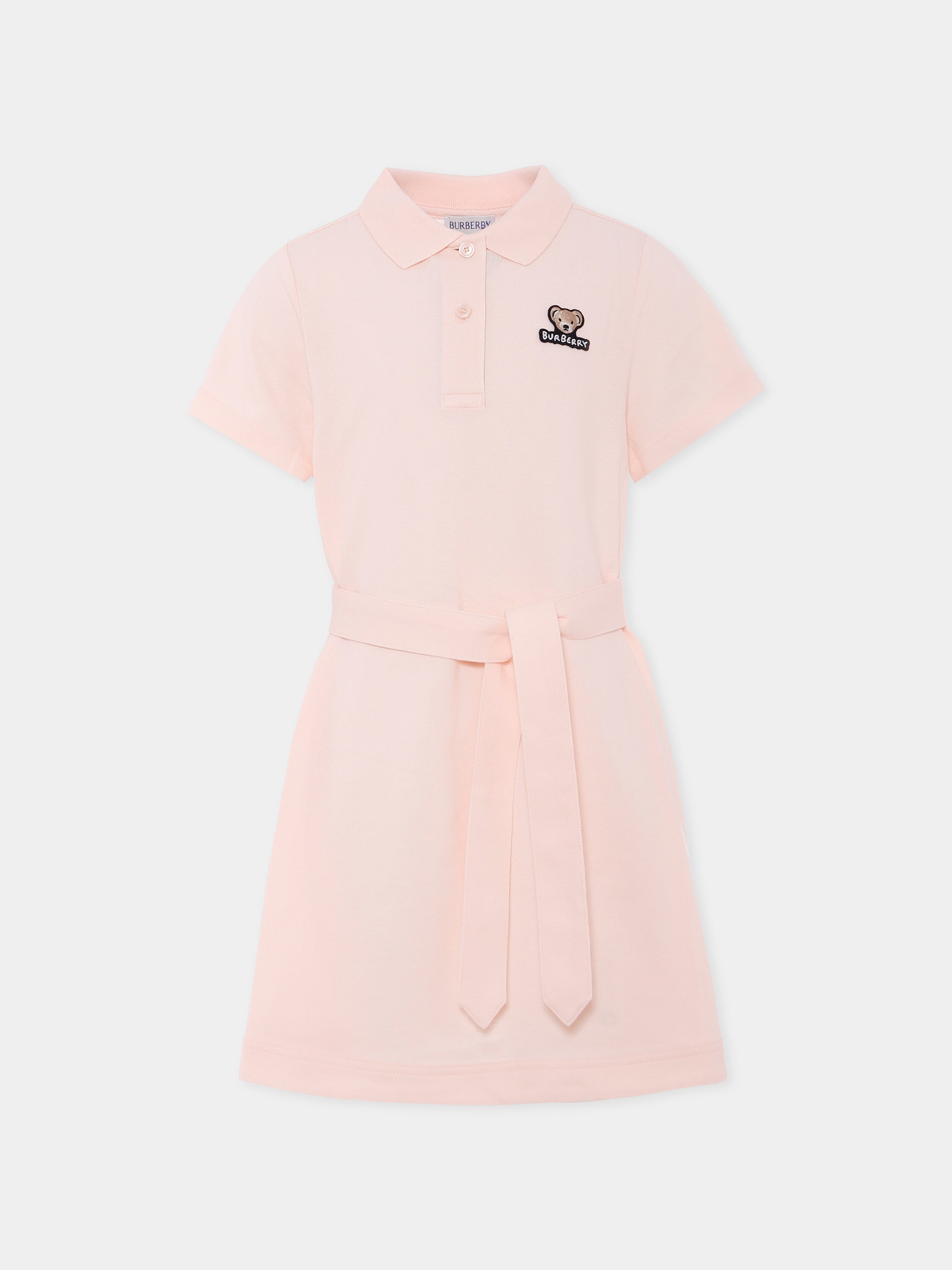 Vestito rosa per bambina con orsetto,Burberry Kids,8111906 A4651