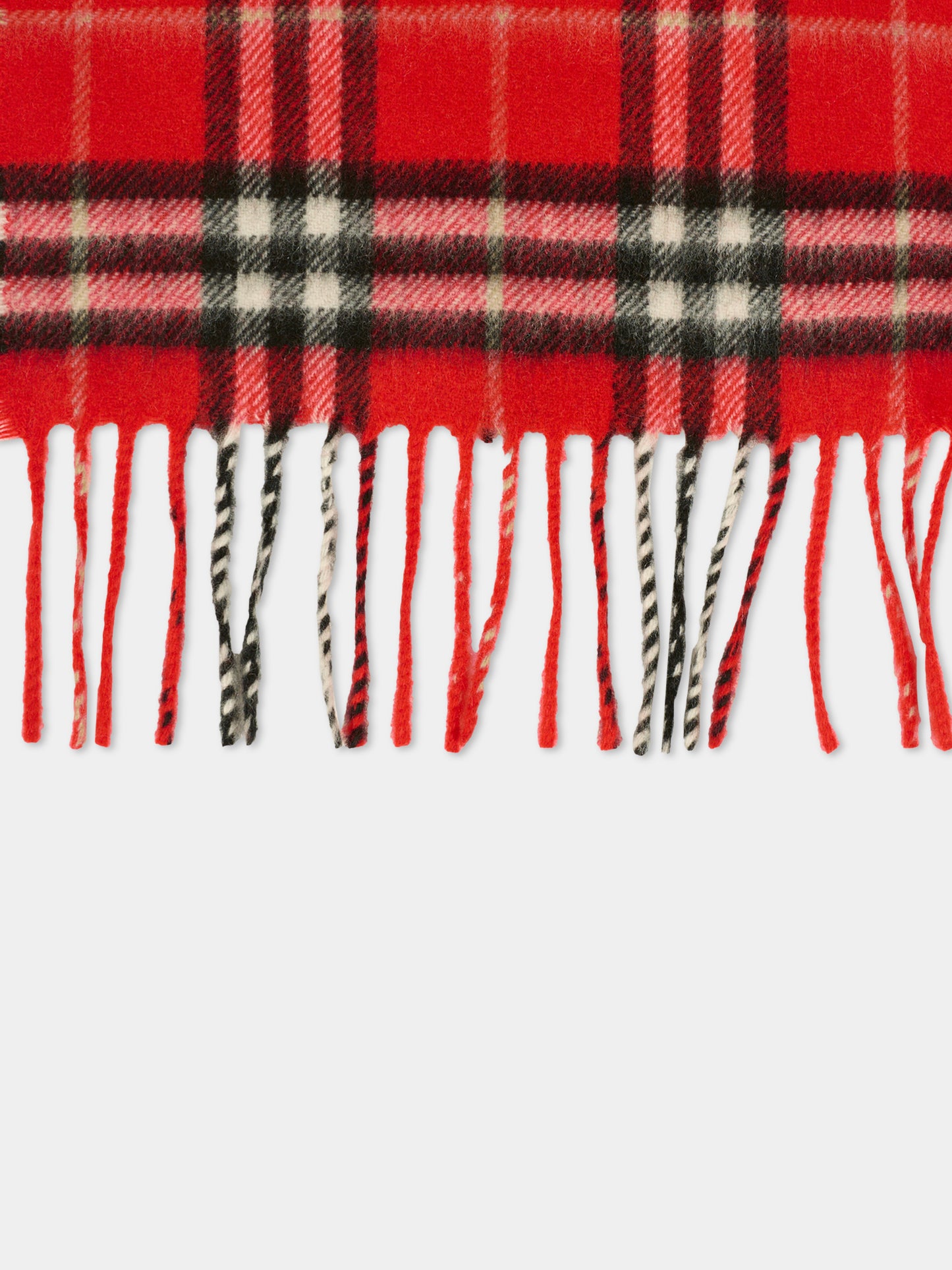 Sciarpa rossa per bambini con check,Burberry Kids,8108701 C2960