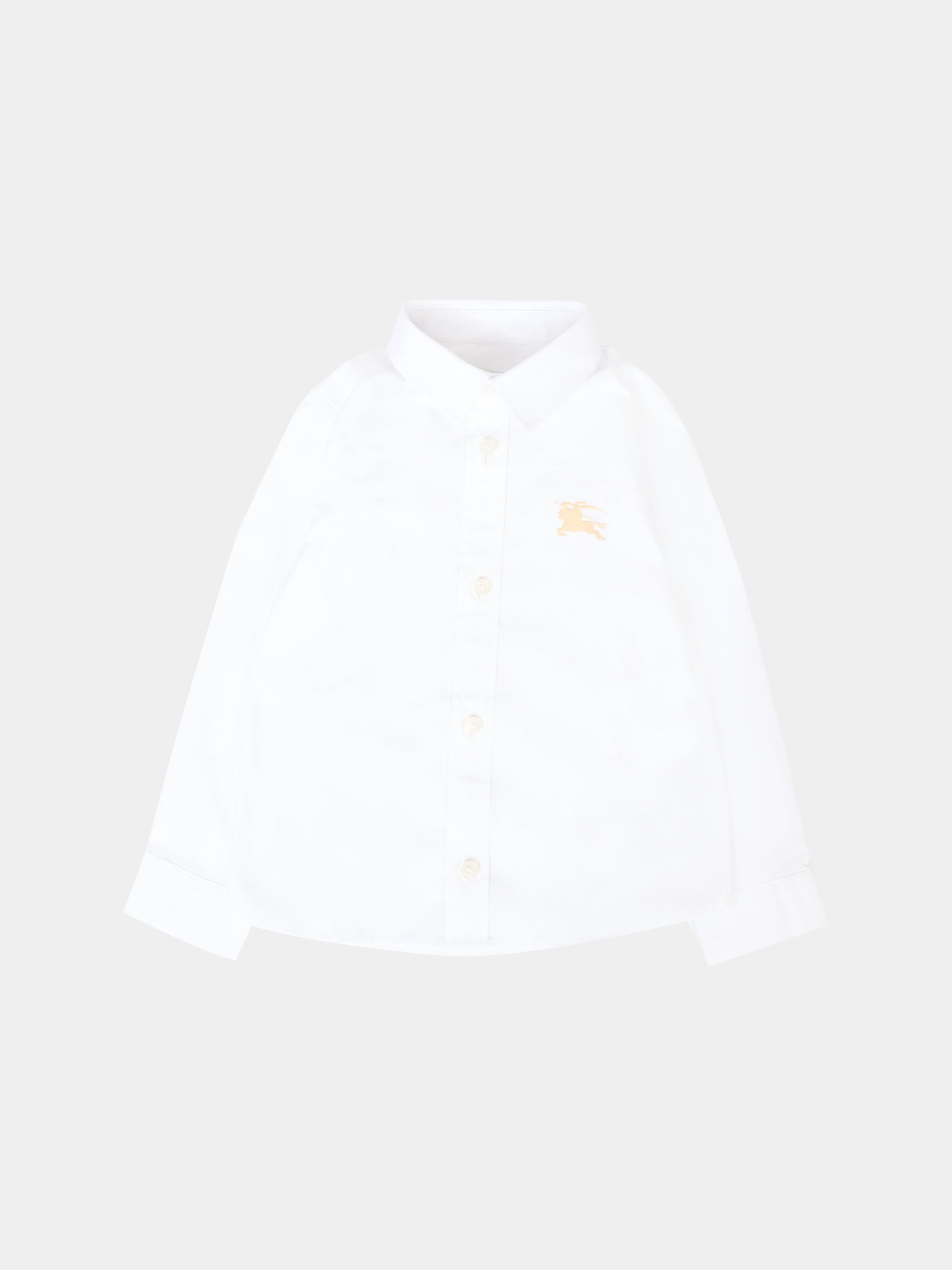 Camicia bianca per neonato con logo bianco,Burberry Kids,8112621 A1464