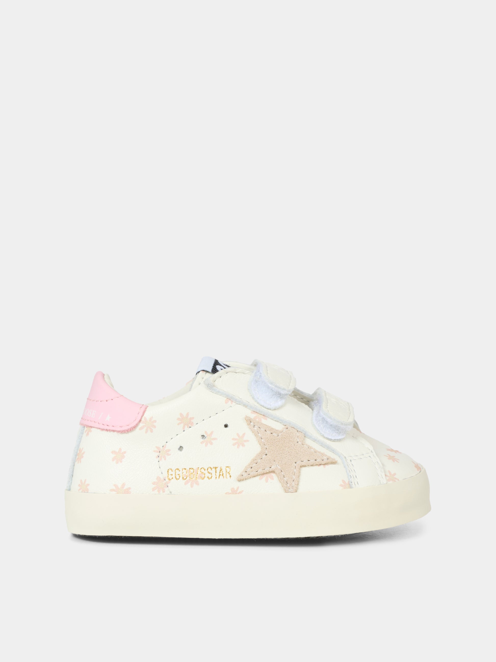 Sneakers Old School per neonata con fiori,Golden Goose,GIF00166 F007410 12266