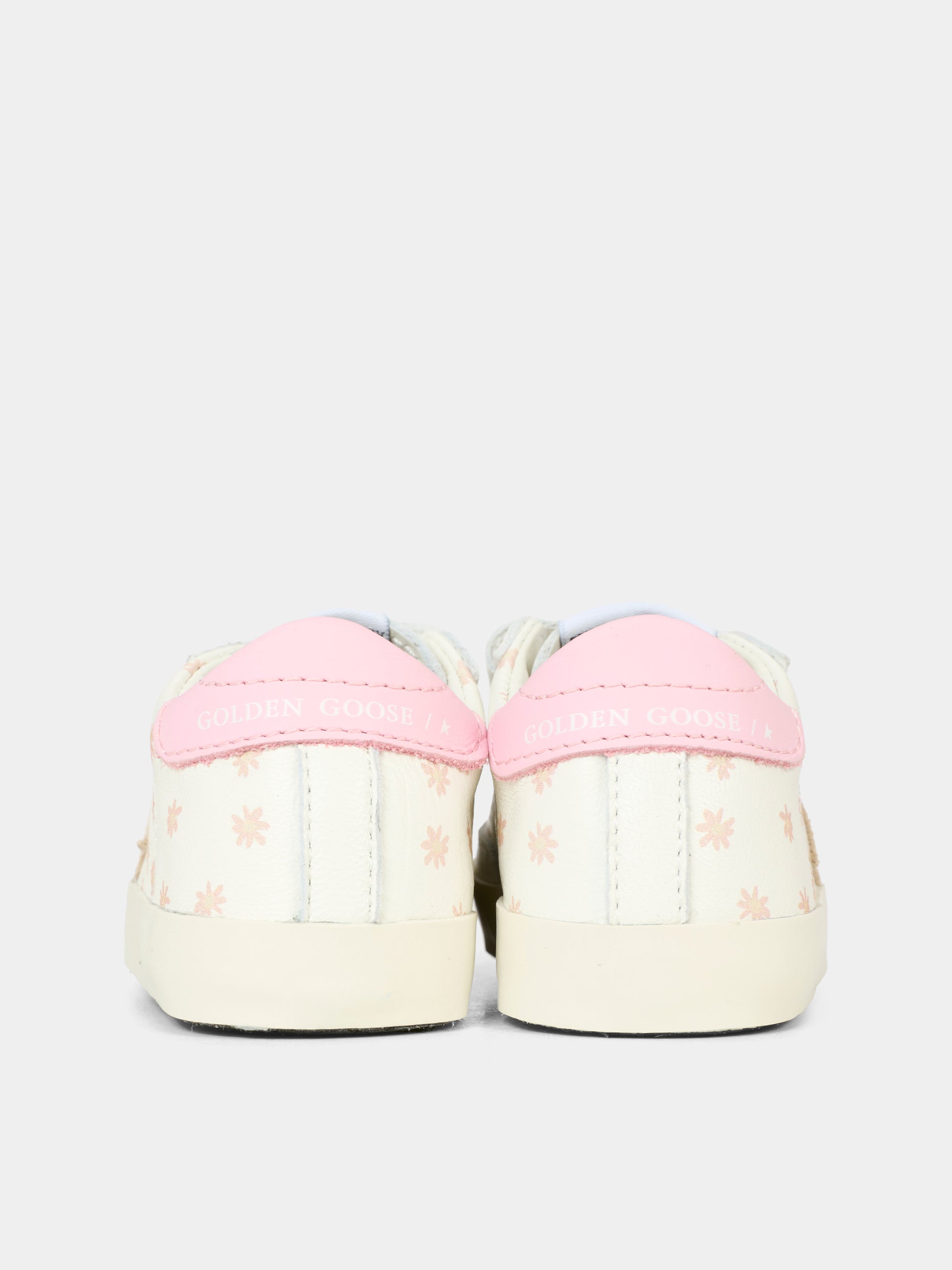 Sneakers Old School per neonata con fiori,Golden Goose,GIF00166 F007410 12266