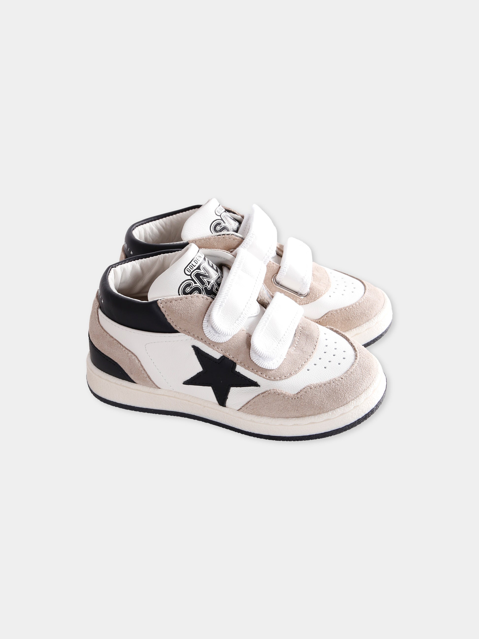 Sneakers June bianche per neonato e bambino con stella,Golden Goose,GJF00773 F007415 11395