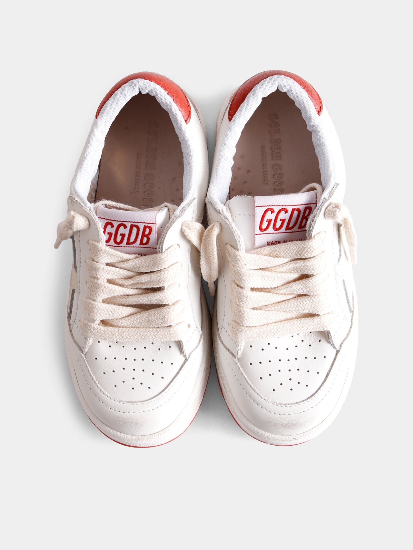 Sneakers Old School bianche per bambini con stella,Golden Goose,GJF00327 F007452 12270