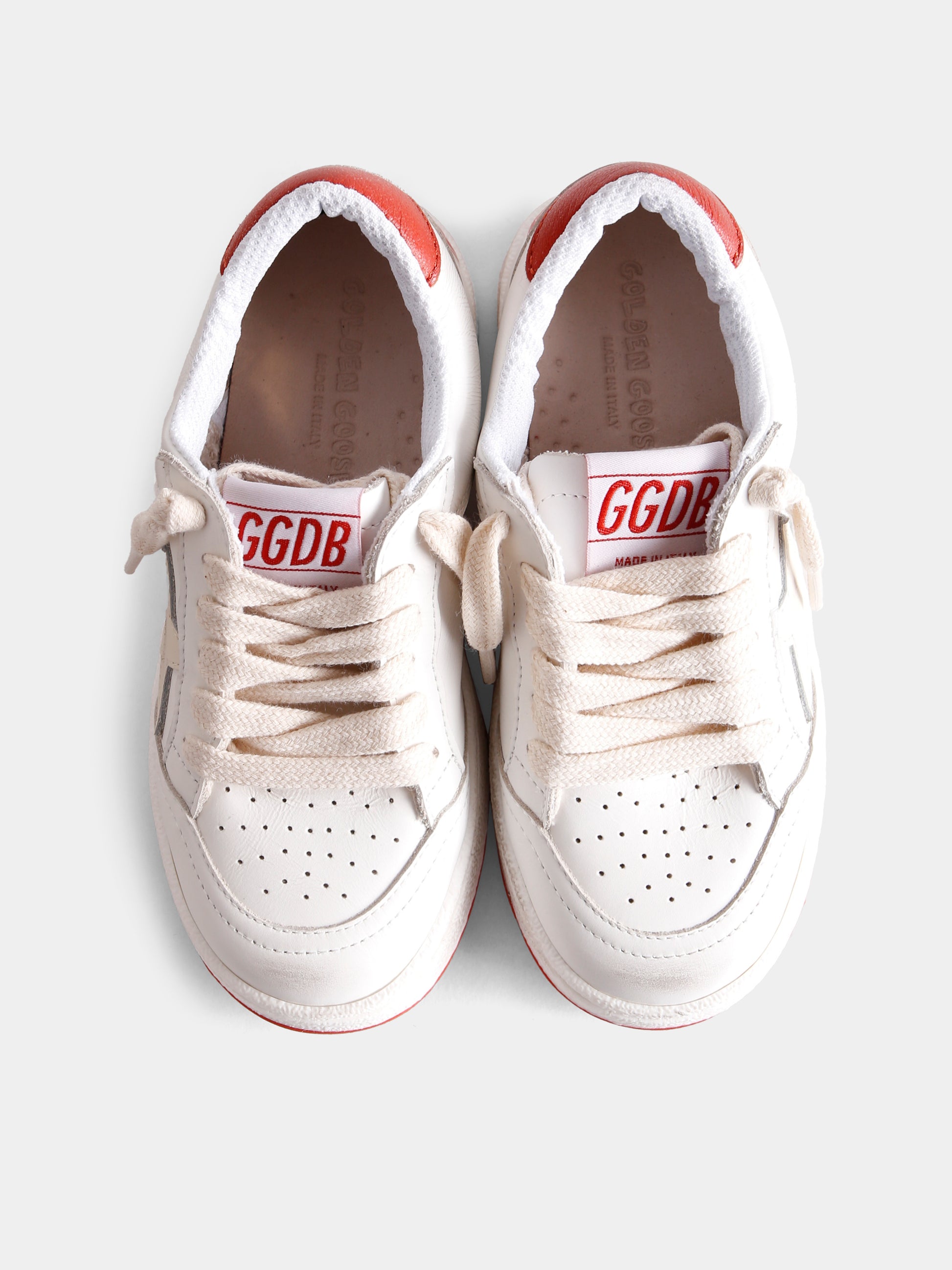 Sneakers Old School bianche per bambini con stella,Golden Goose,GJF00327 F007452 12270