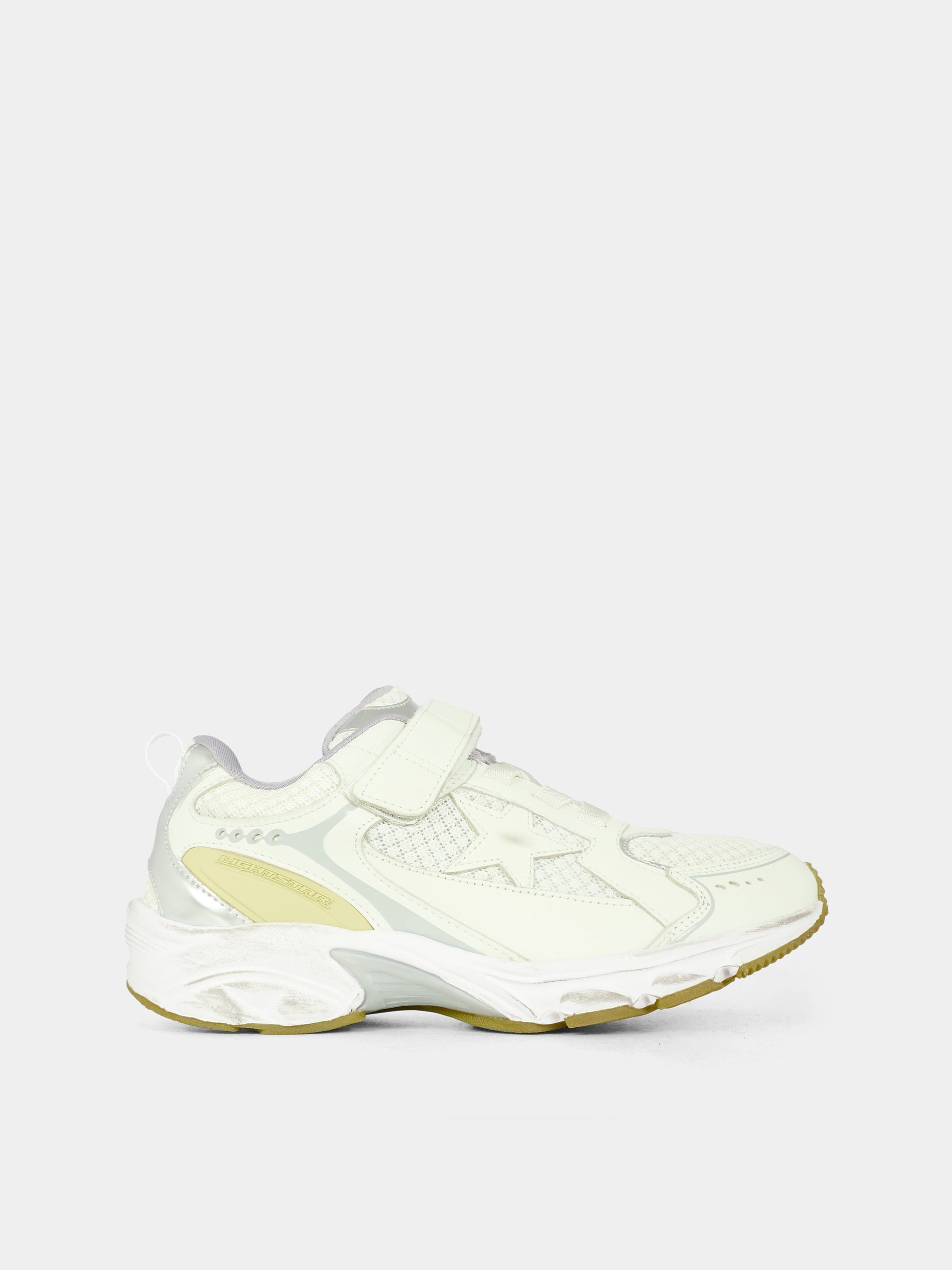 Sneakers Lightstar bianche per bambini con stella,Golden Goose,GYF00724 F007611 10565