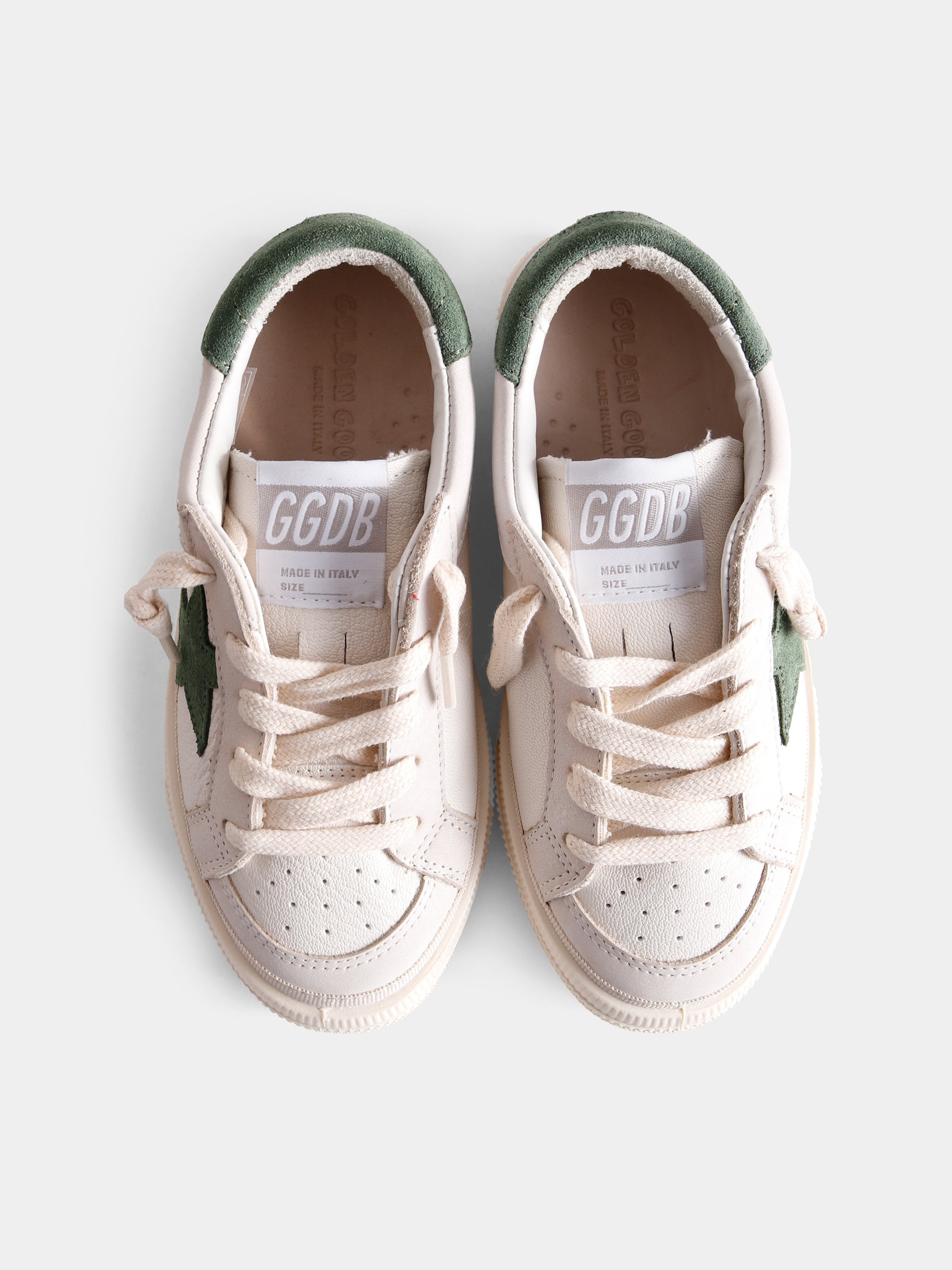 Sneakers May bianche per bambini con stella,Golden Goose,GJF00495 F007441 10613