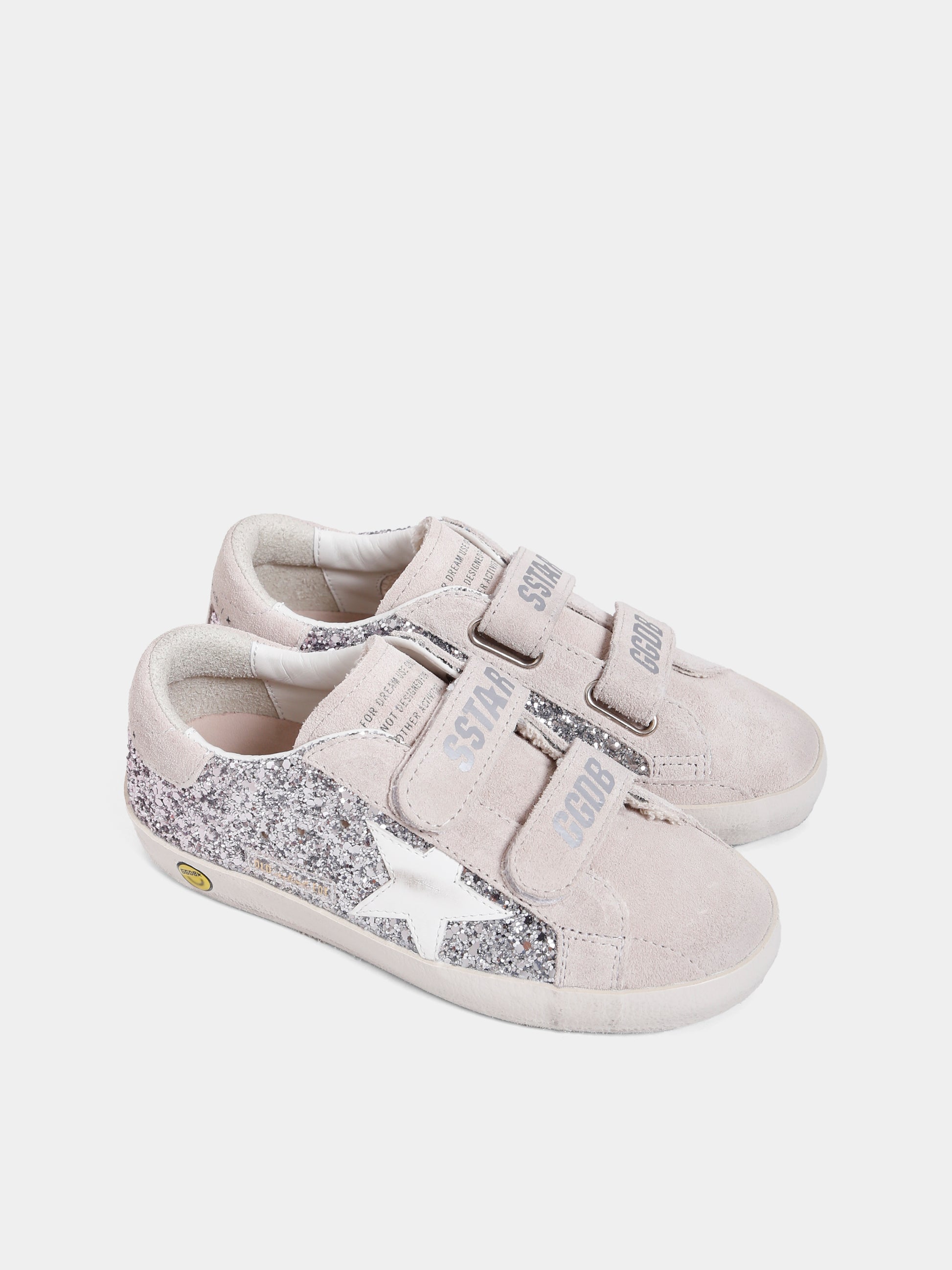 Sneakers Old School argento per bambina con stella,Golden Goose,GJF00111 F007426 70331