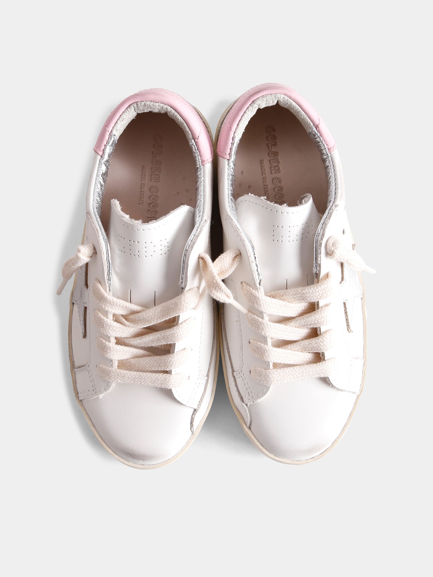 Sneakers Super Star bianche per bambina con stella,Golden Goose,GYF00102 F004662 11531