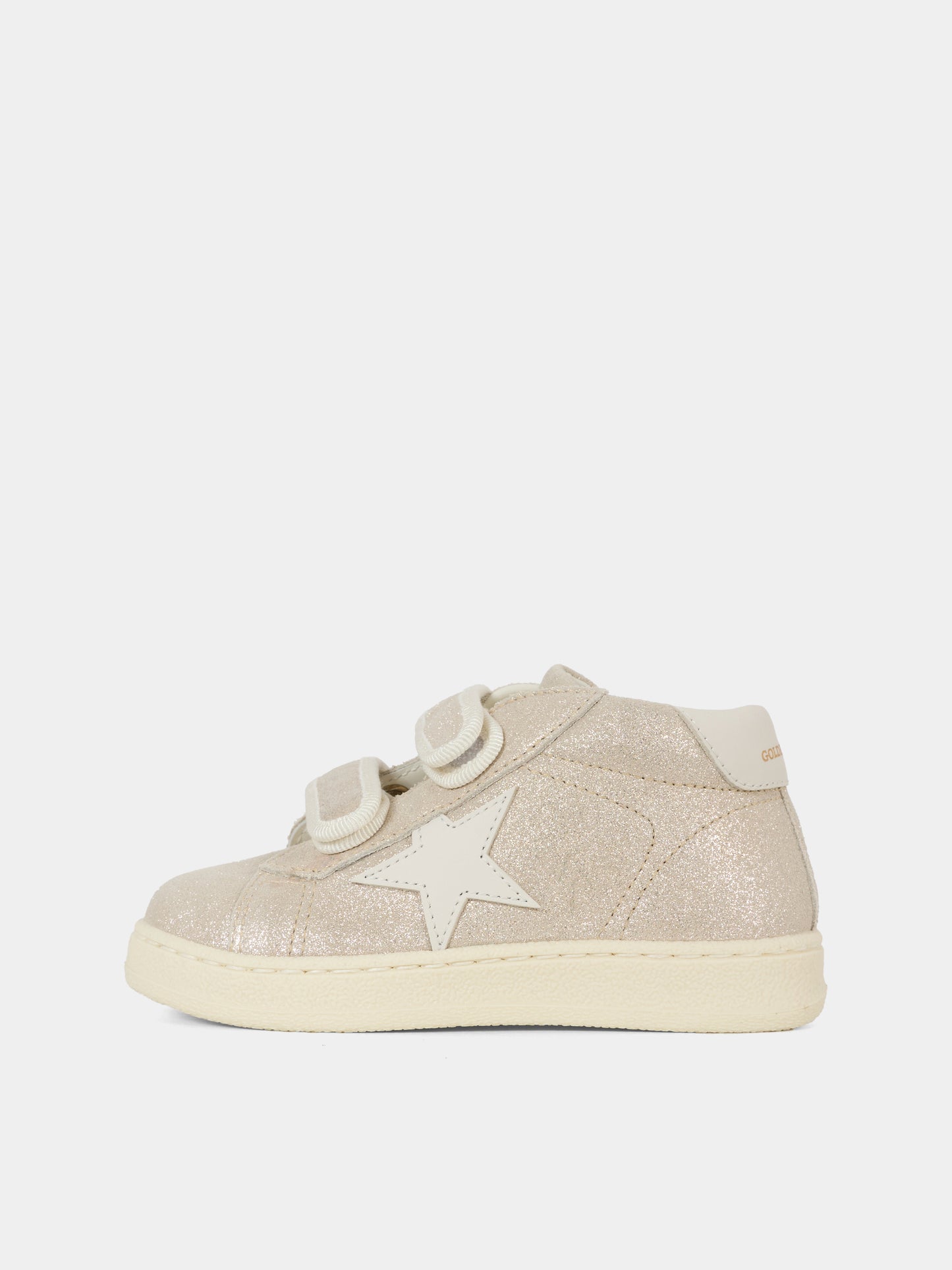 Sneakers beige per neonata e bambina con stella,Golden Goose,GJF00386 F007413 15775