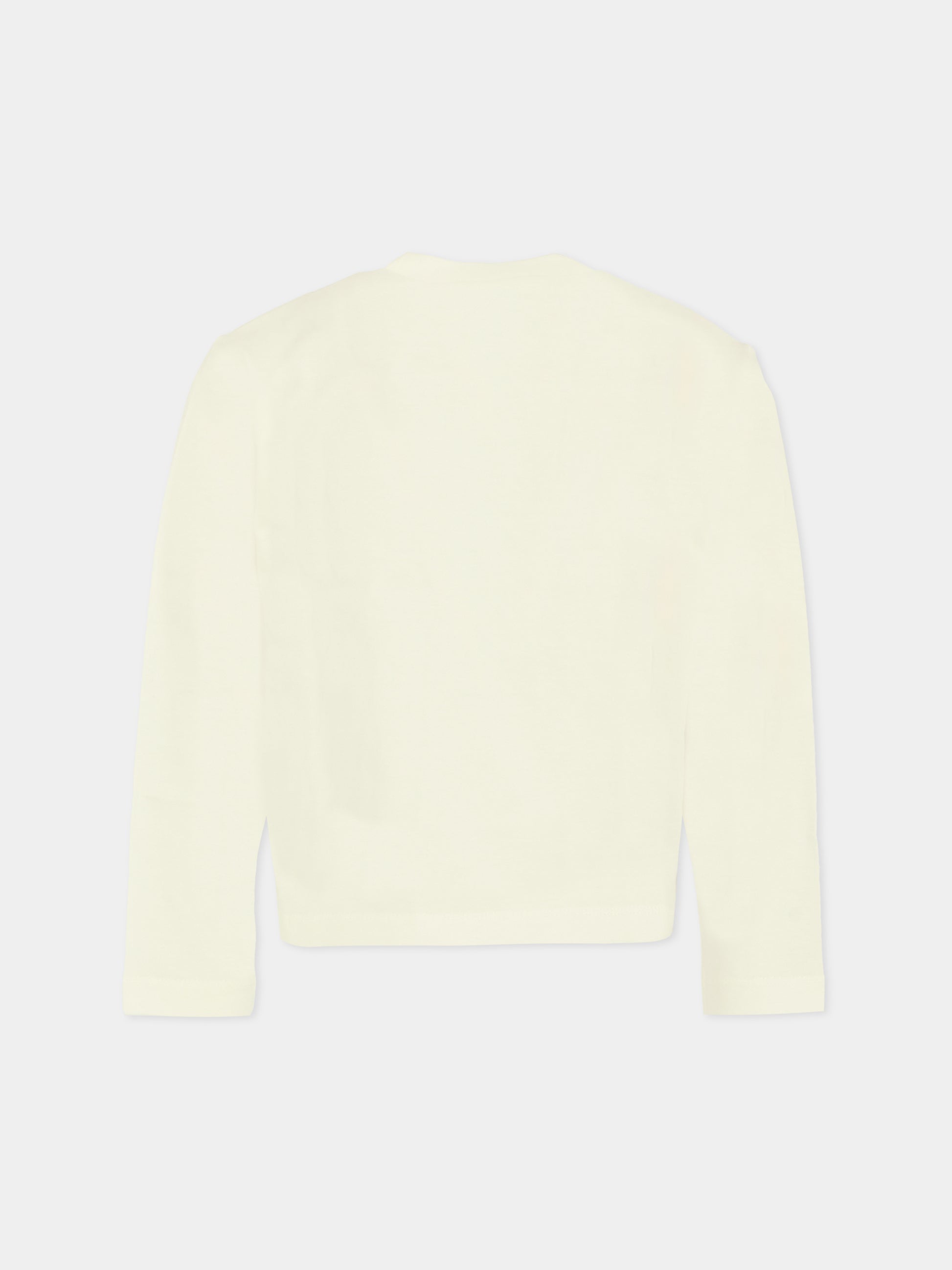 T-shirt bianca per bambina con logo,Marni Kids,M01263 M00RF 0M114