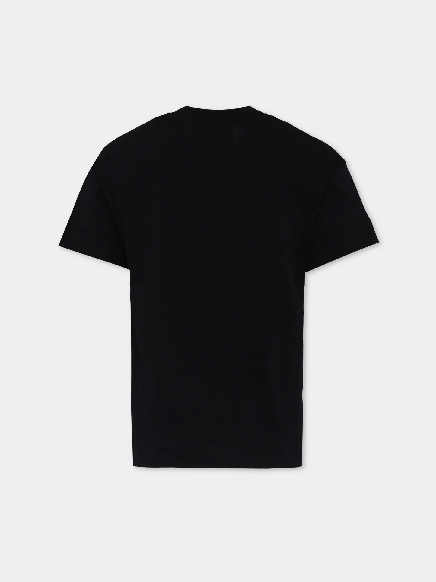 T-shirt nera per bambini con logo,Marni Kids,M01415 M00RF 0M900