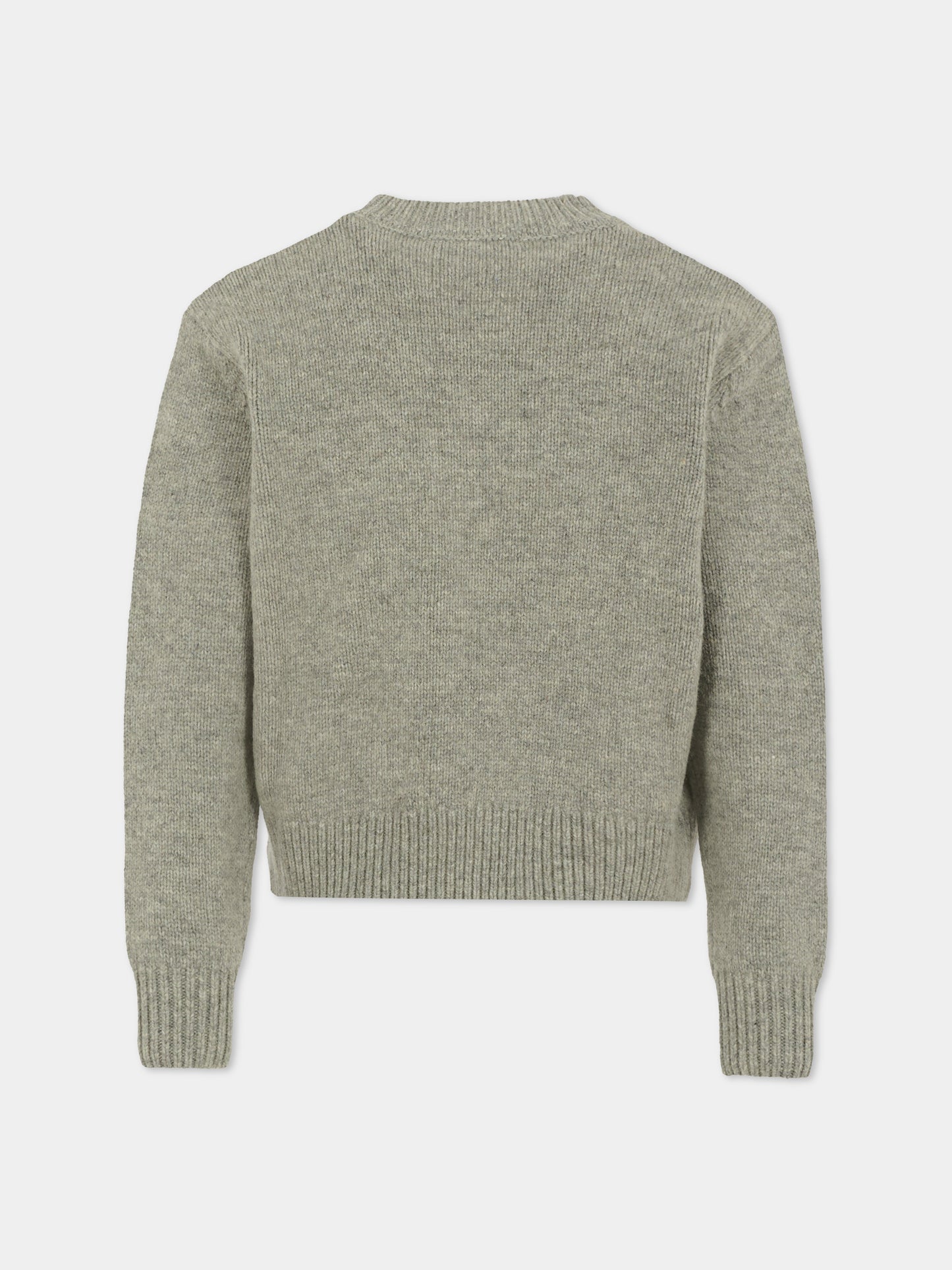 Maglione grigio per bambina con viso,Marni Kids,M01499 M00VT 0M923