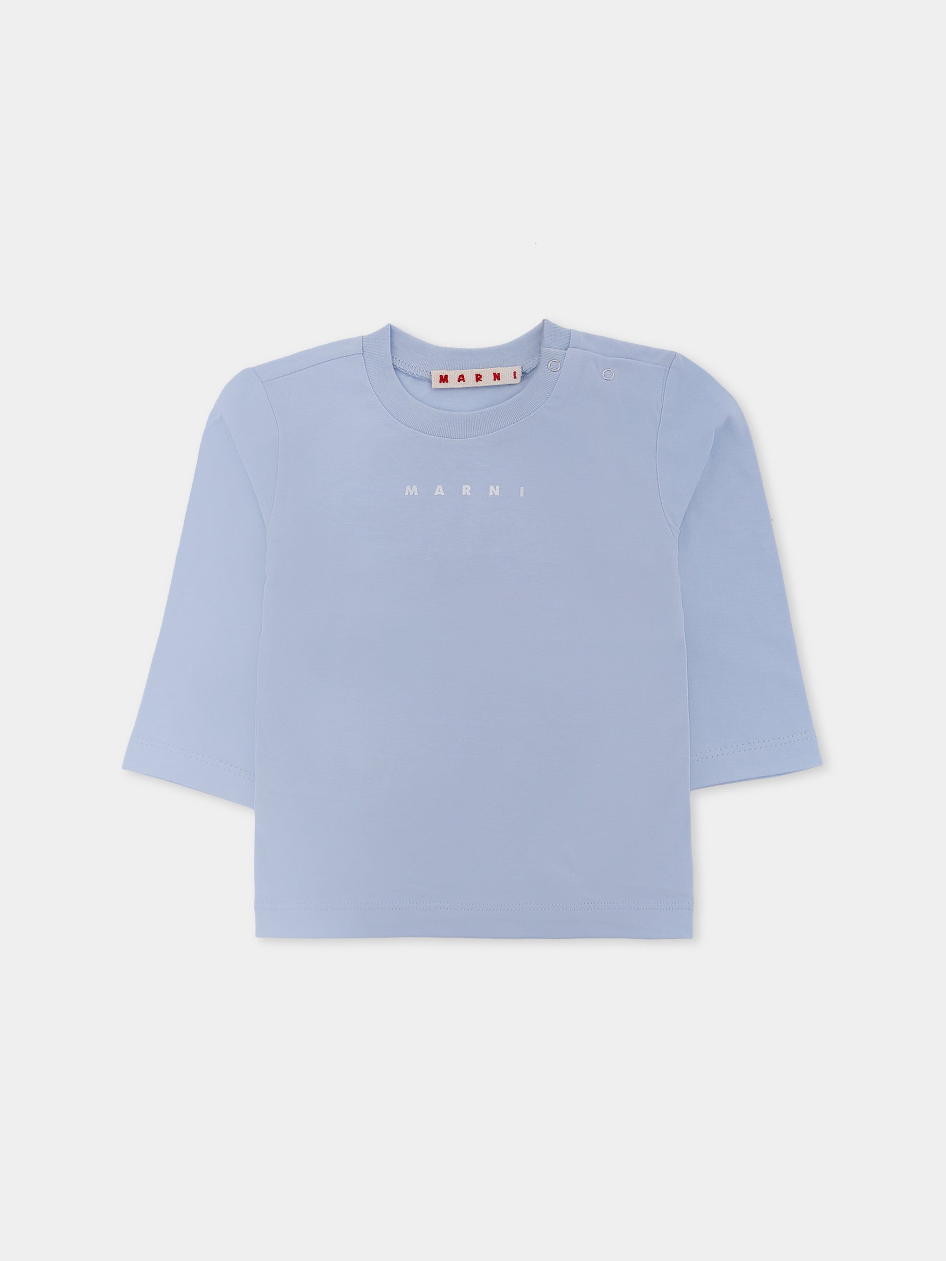 T-shirt azzurra per neonato con logo,Marni Kids,M01529 M00RF 0M855