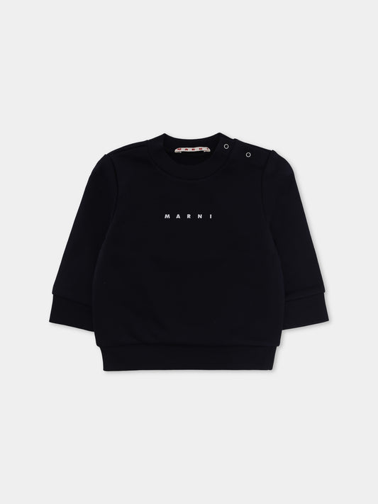 Felpa blu per neonato con logo,Marni Kids,M01531 M00V0 0M857