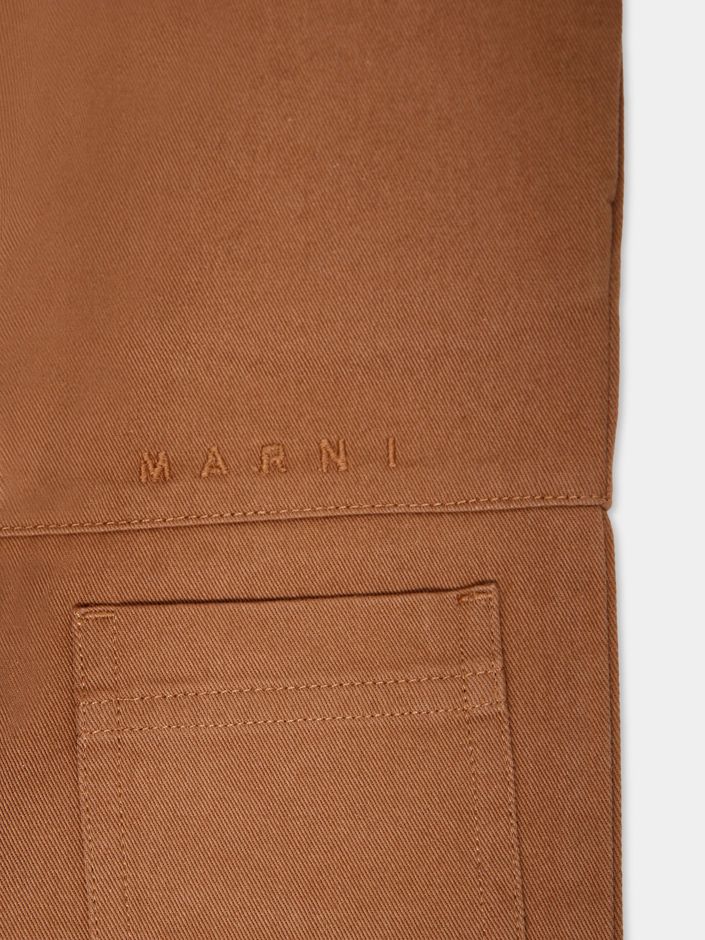 Pantaloni marroni per neonato con logo,Marni Kids,M01533 M00W1 0M716