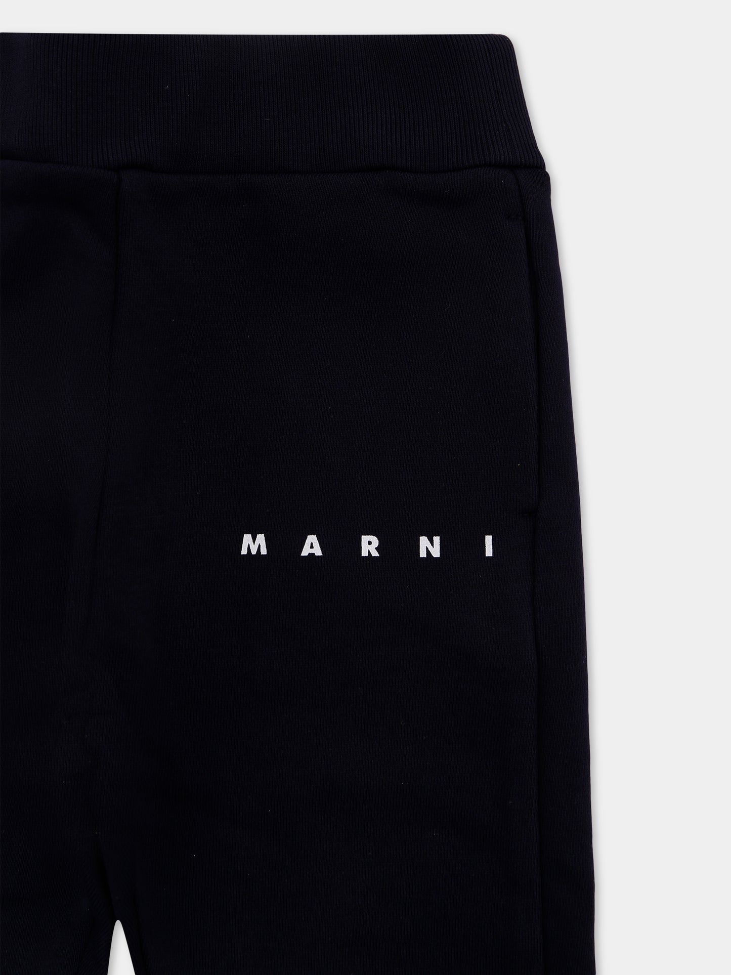 Pantaloni blu per neonato con logo,Marni Kids,M01534 M00V0 0M857