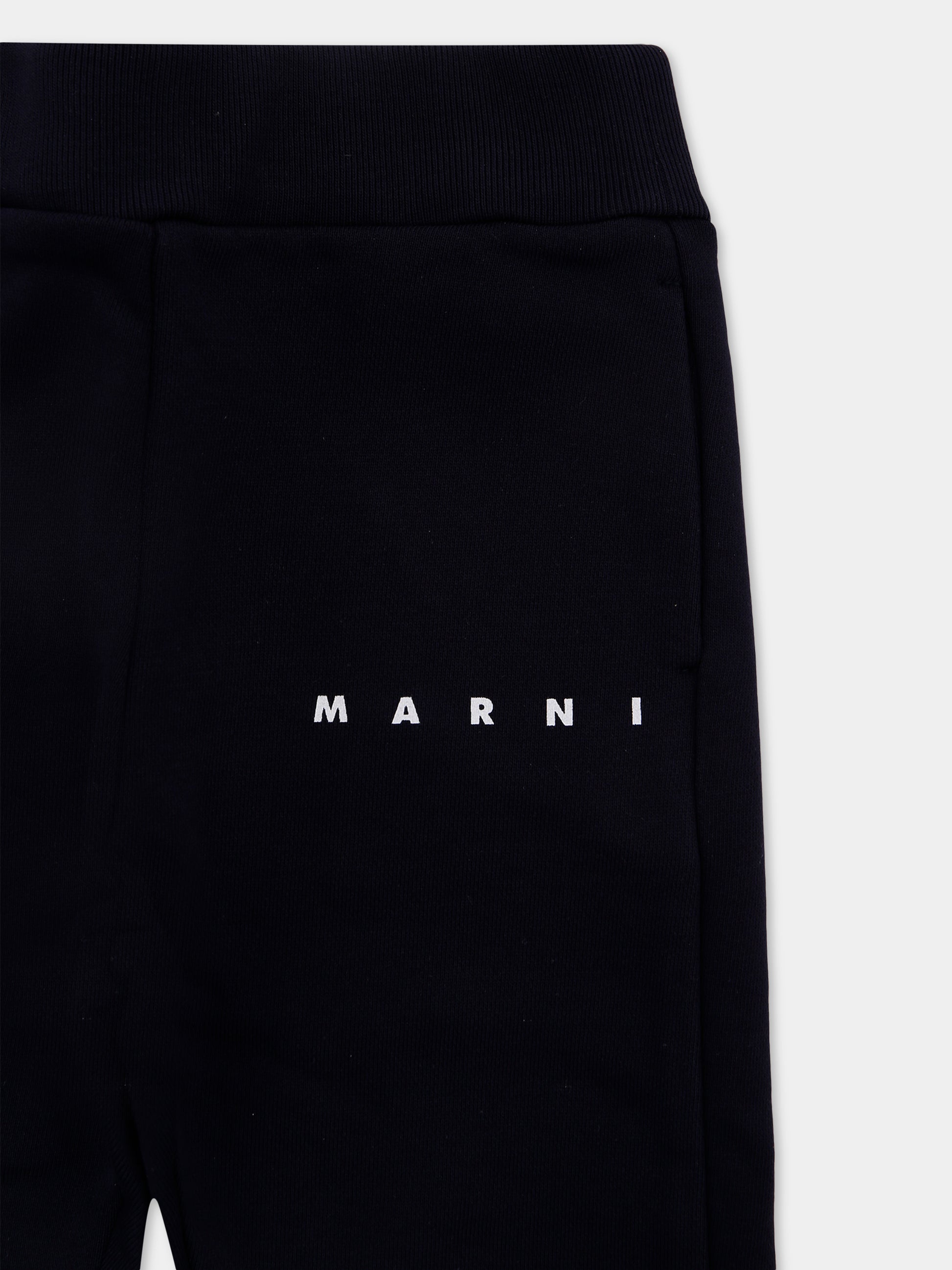 Pantaloni blu per neonato con logo,Marni Kids,M01534 M00V0 0M857