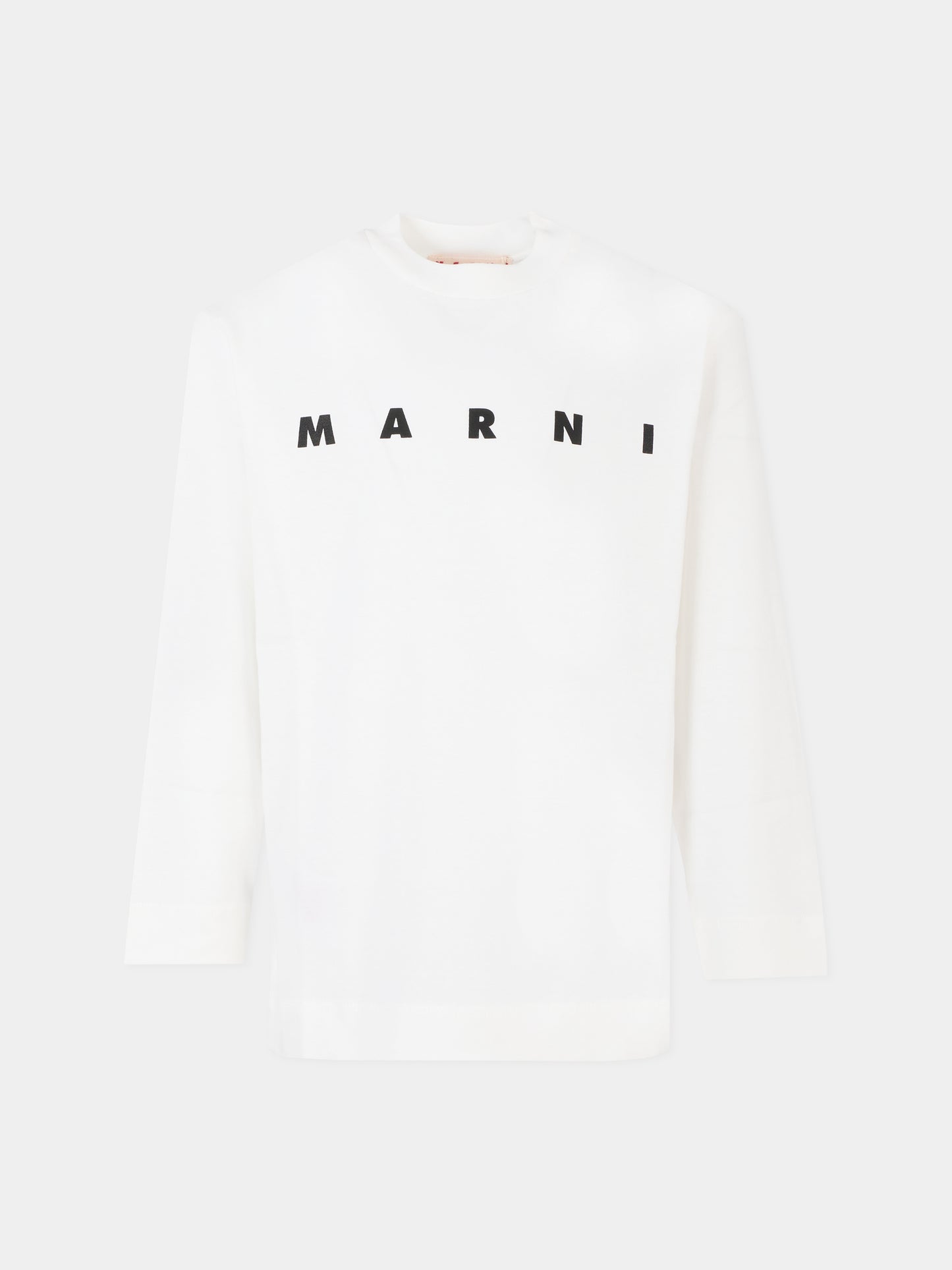 T-shirt bianca per bambini con logo nero,Marni Kids,M01603 M00RF 0M114