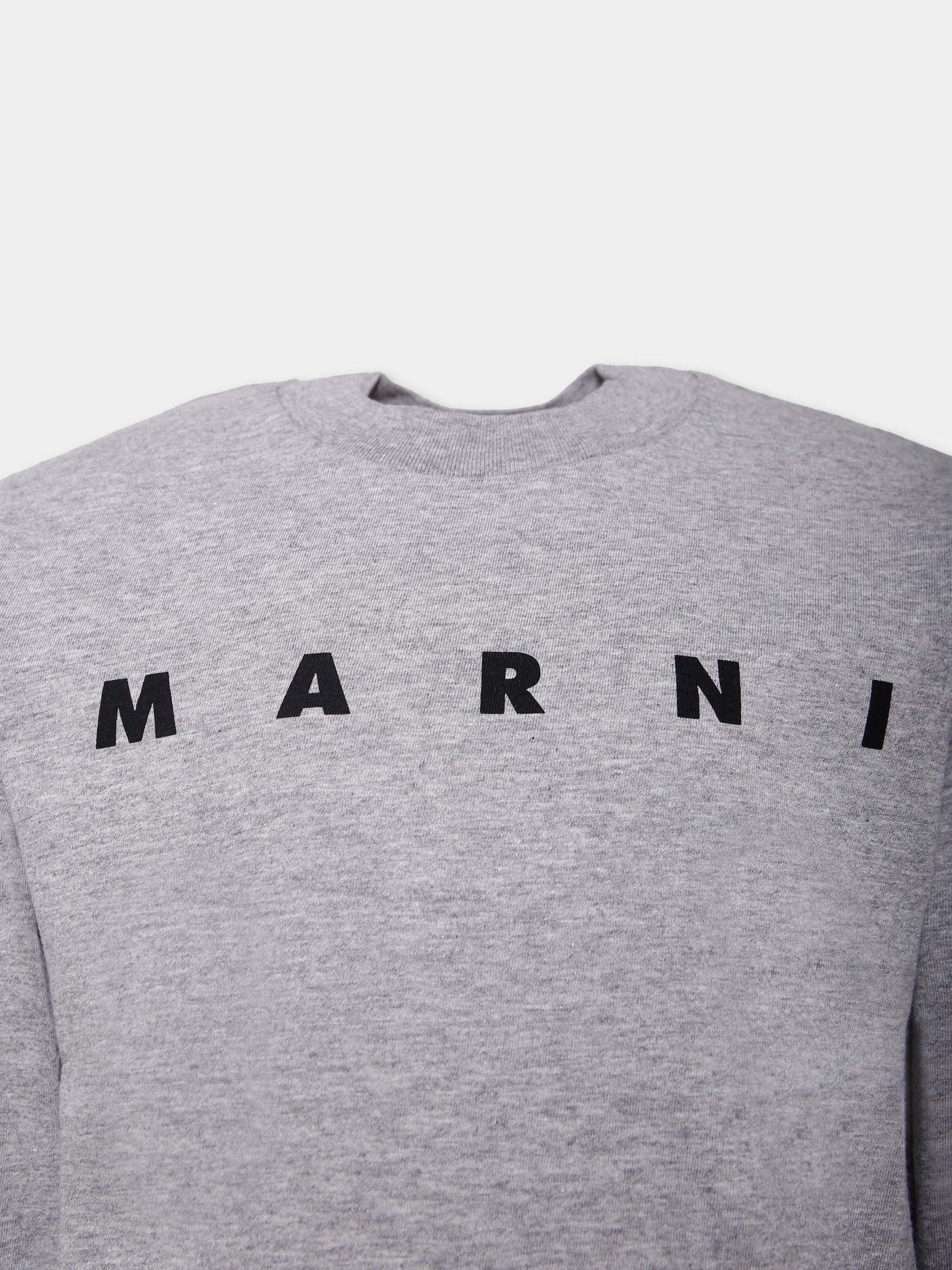 T-shirt grigia per bambini con logo,Marni Kids,M01603 M00RF 0M923