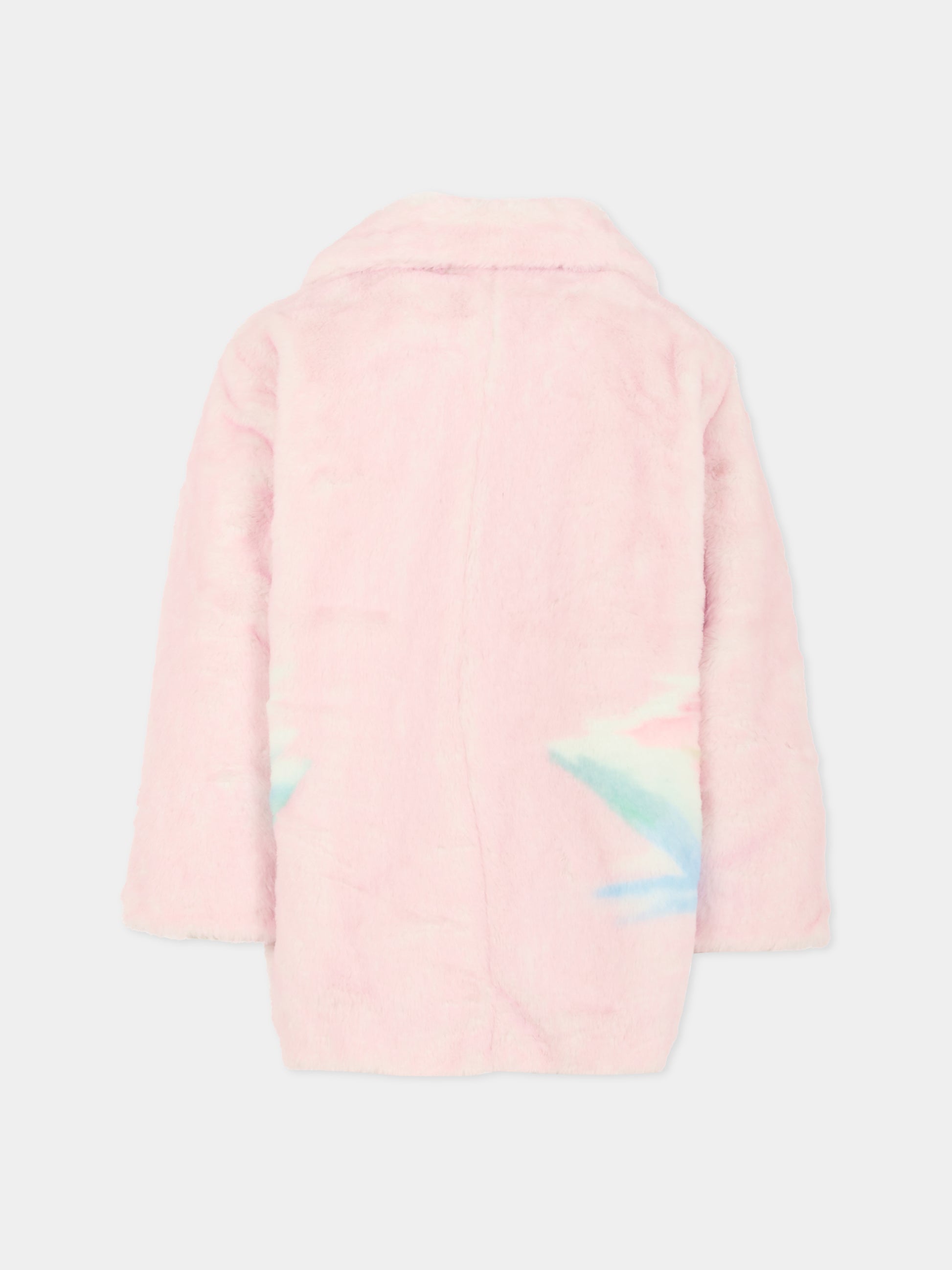 Ecopelliccia lilla per bambina con cigni,Stella Mccartney Kids,TX2C80 Z0654 568