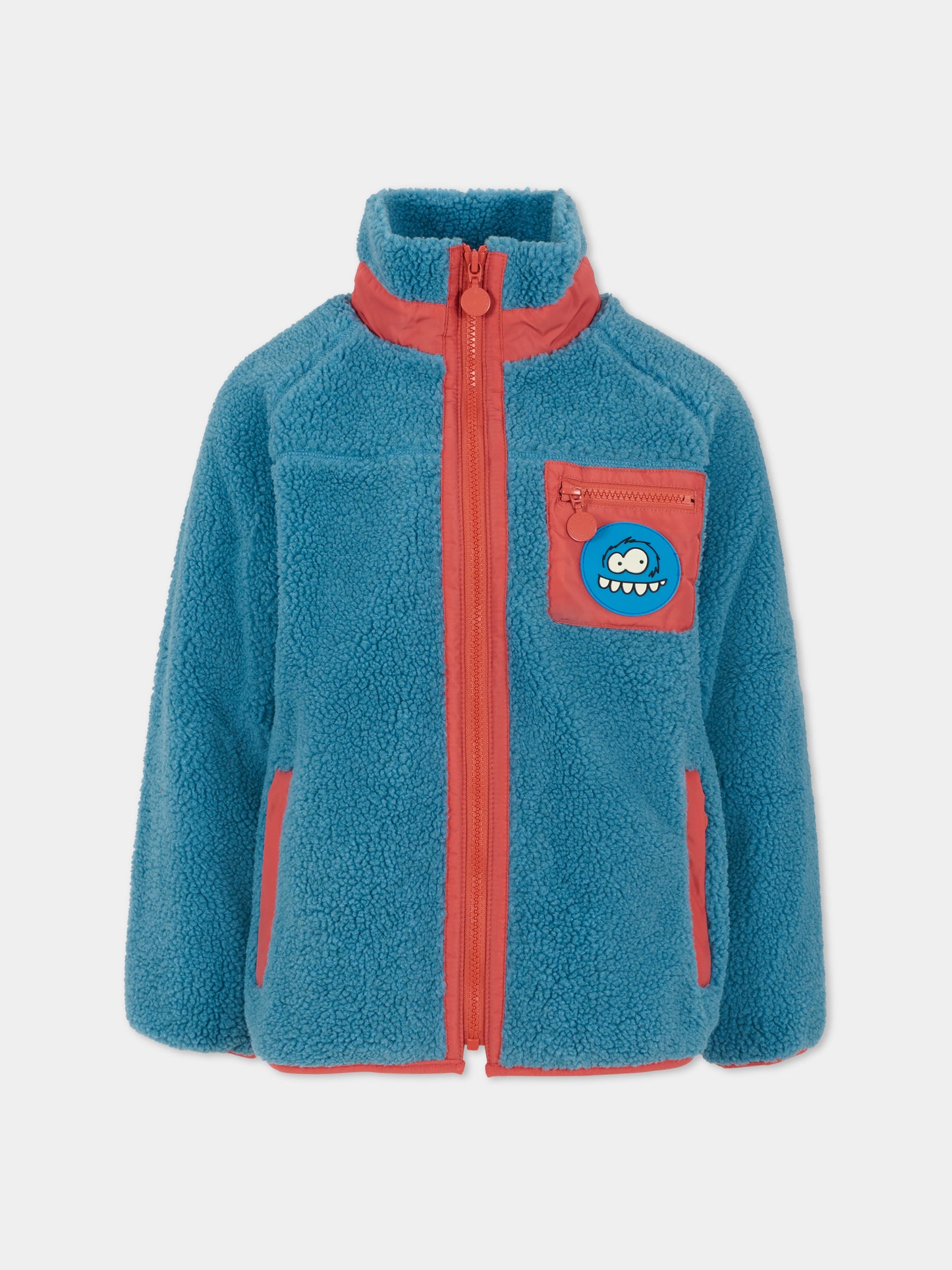 Ecopelliccia blu per bambino con Yeti,Stella Mccartney Kids,TX2P87 Z0506 606