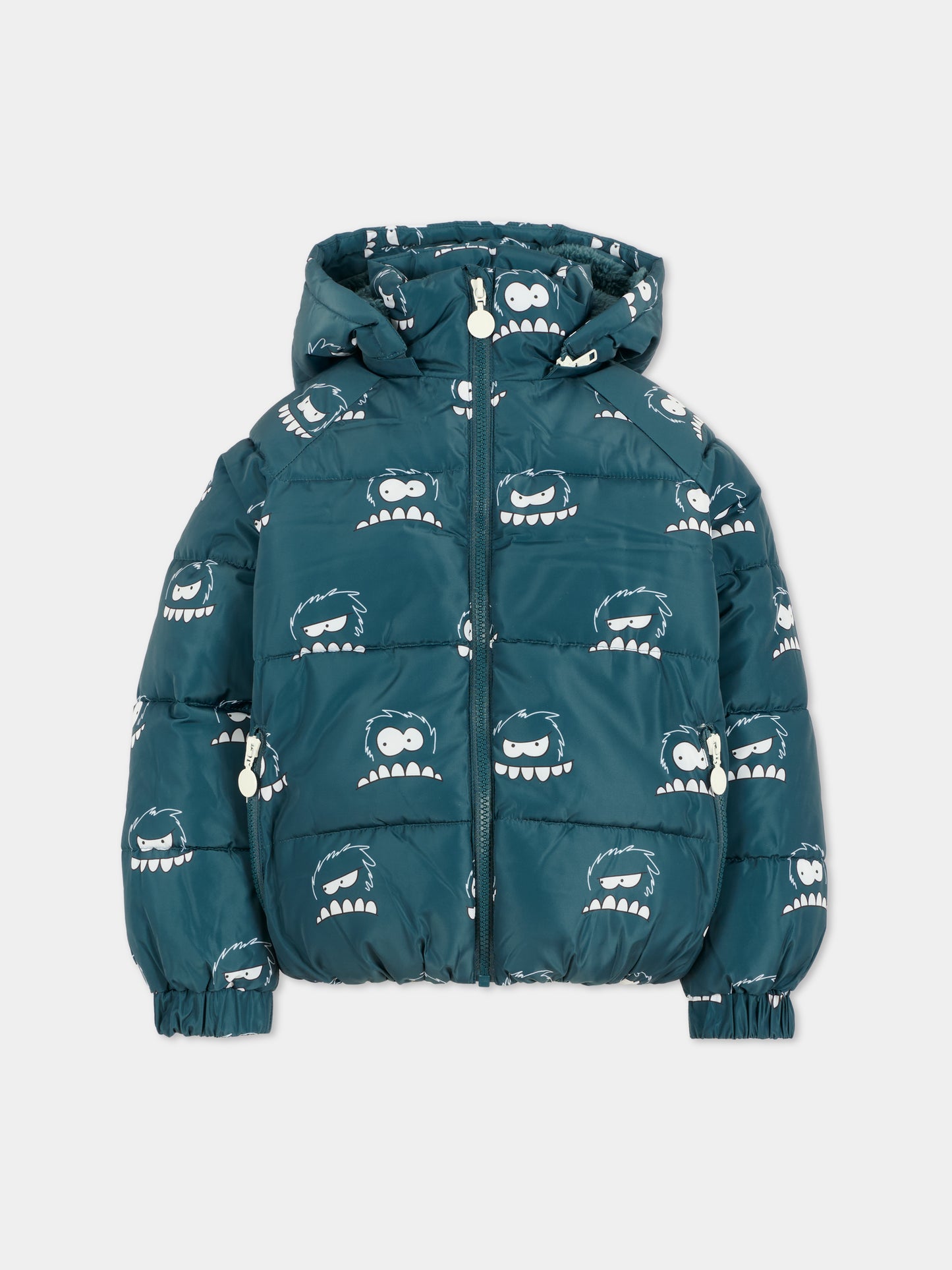 Piumino blu per bambino con Yeti,Stella Mccartney Kids,TX2P97 Z3166 633MC