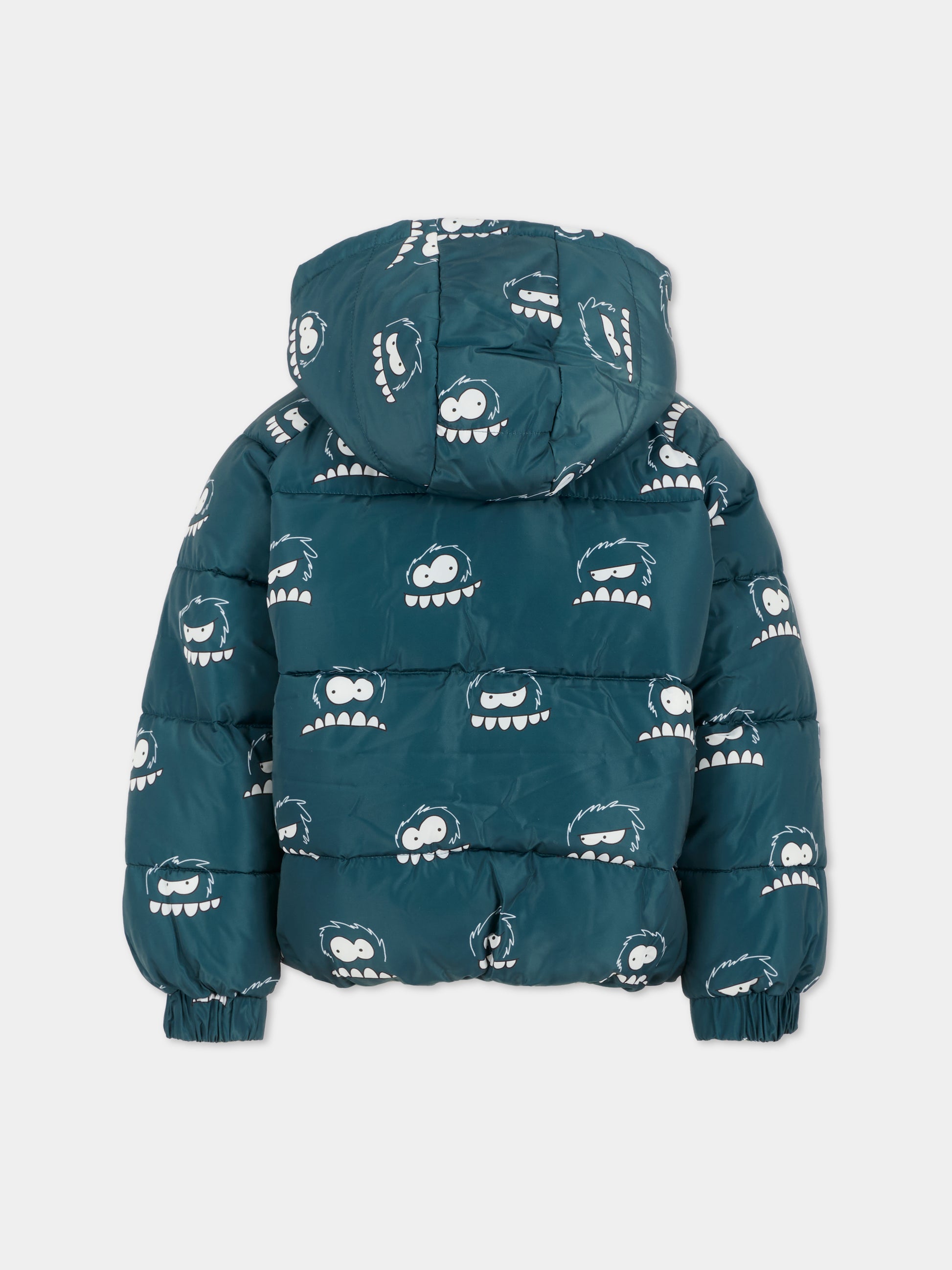 Piumino blu per bambino con Yeti,Stella Mccartney Kids,TX2P97 Z3166 633MC