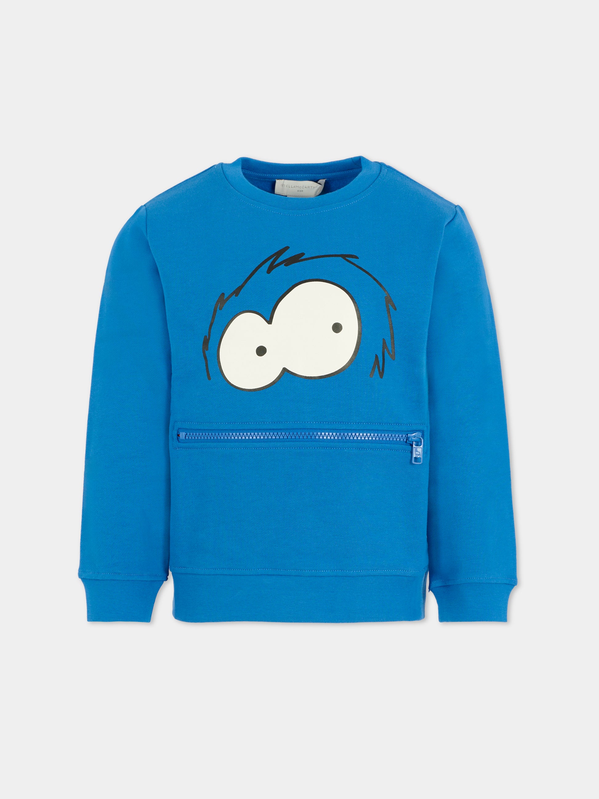 Felpa blu per bambino con Yeti,Stella Mccartney Kids,TX4Q40 Z3059 60Q