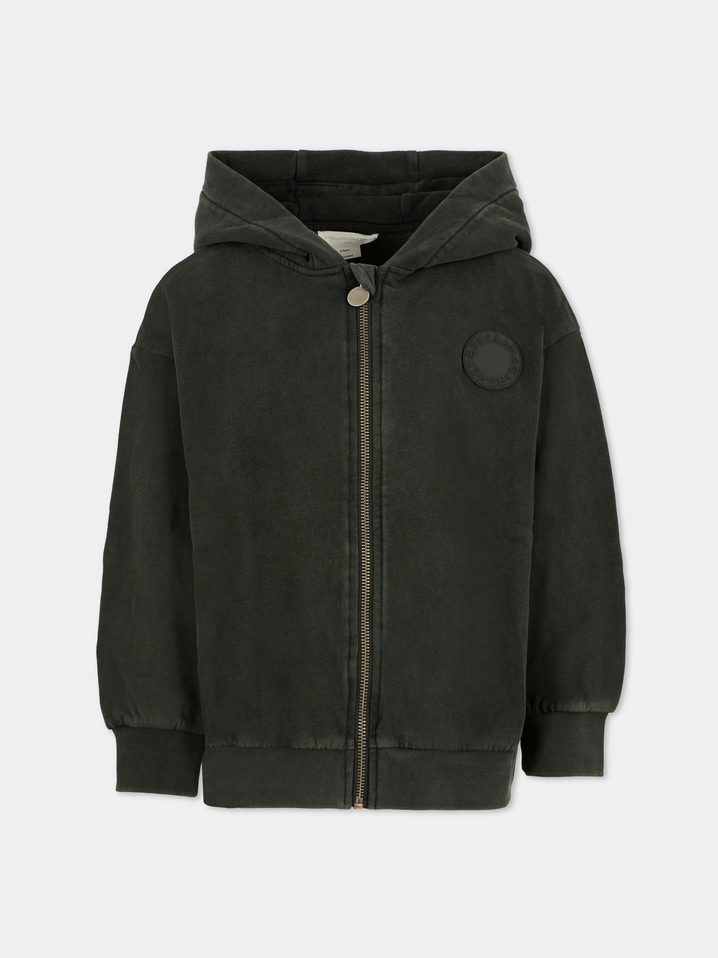 Felpa nera per bambini con logo,Stella Mccartney Kids,TX4R60 Z3059 930