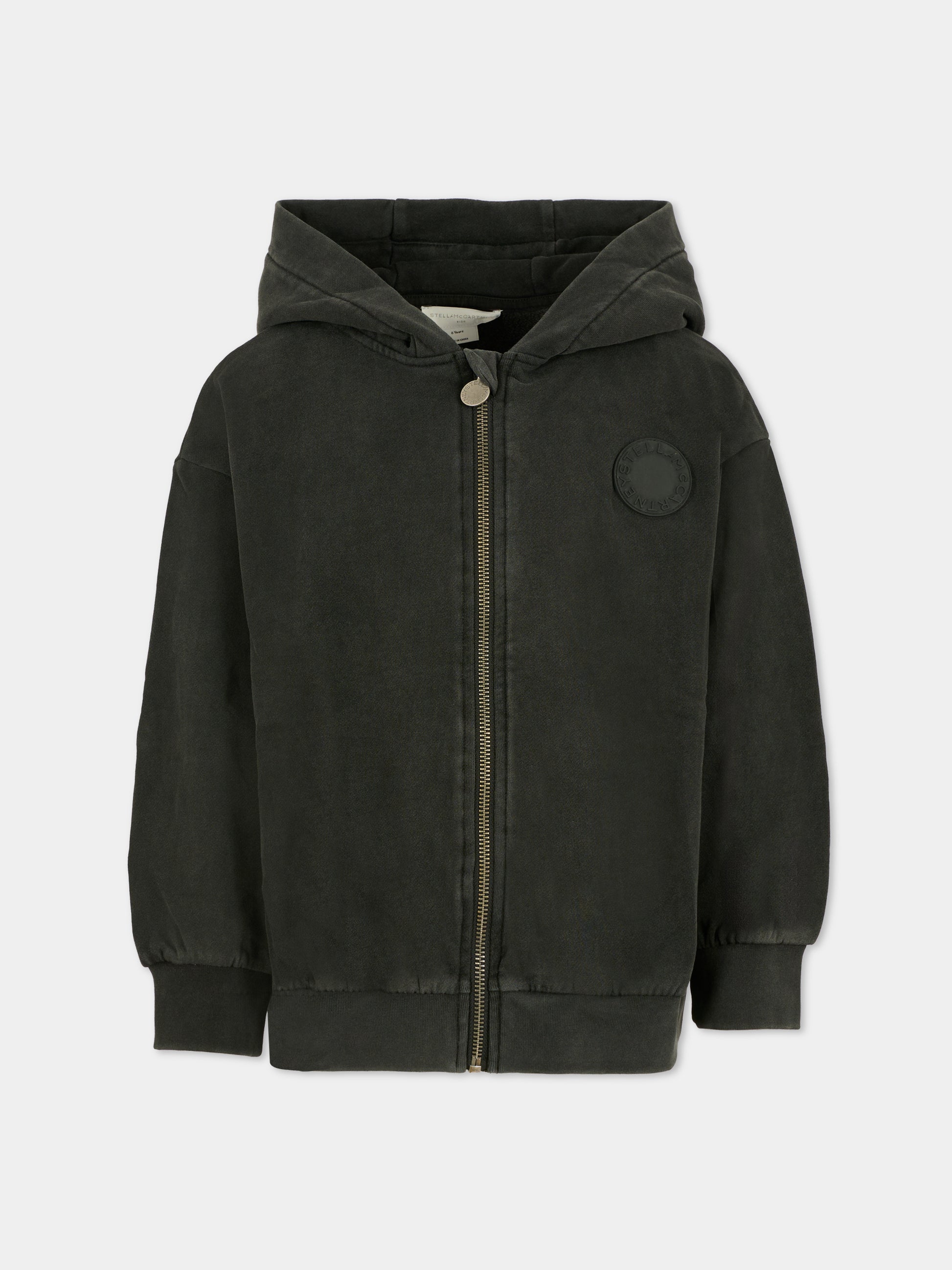 Felpa nera per bambini con logo,Stella Mccartney Kids,TX4R60 Z3059 930