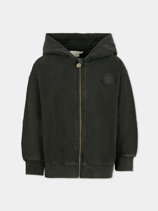 Felpa nera per bambini con logo,Stella Mccartney Kids,TX4R60 Z3059 930