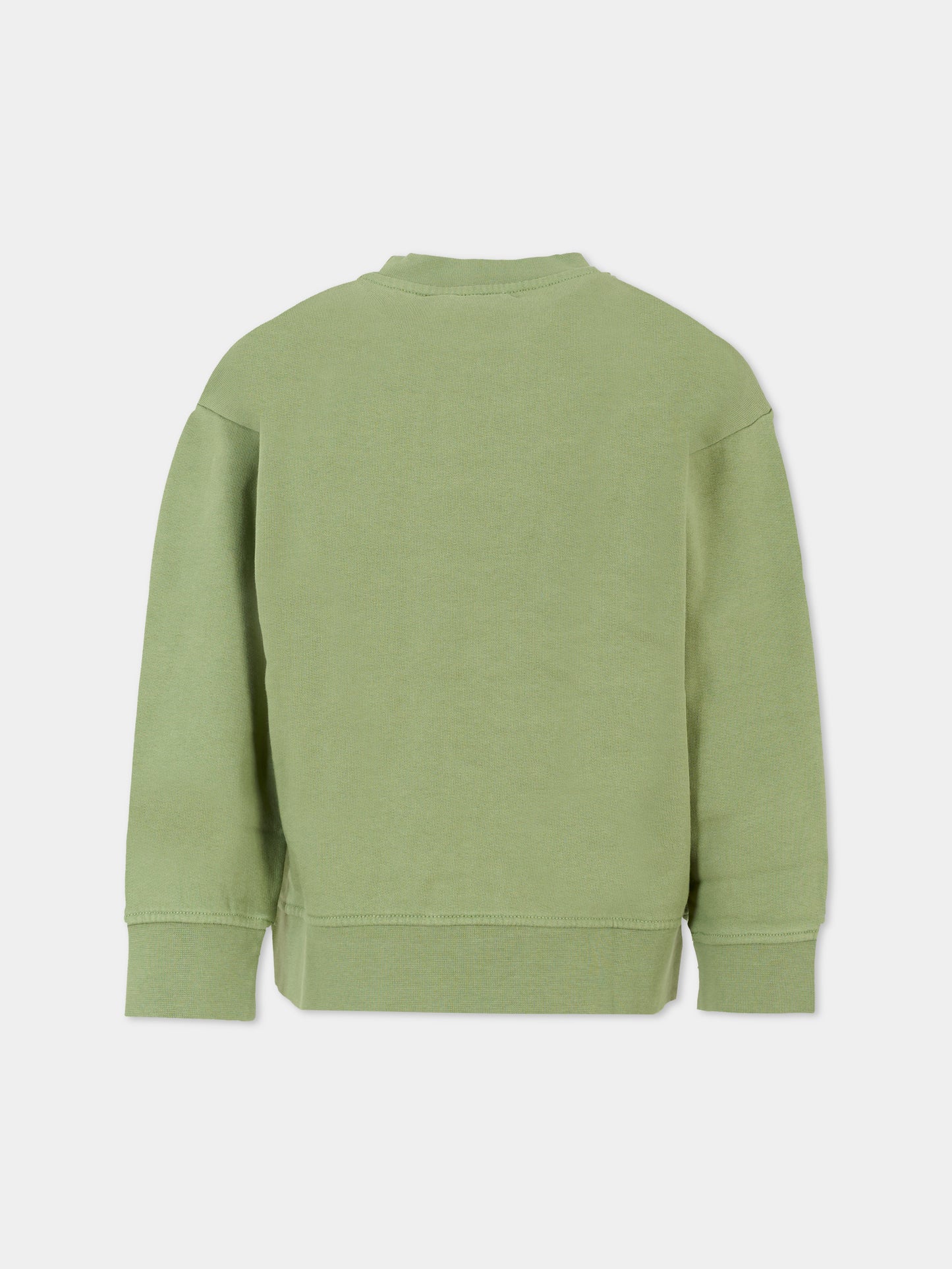 Felpa verde per bambini con logo,Stella Mccartney Kids,TX4R90 Z0453 727