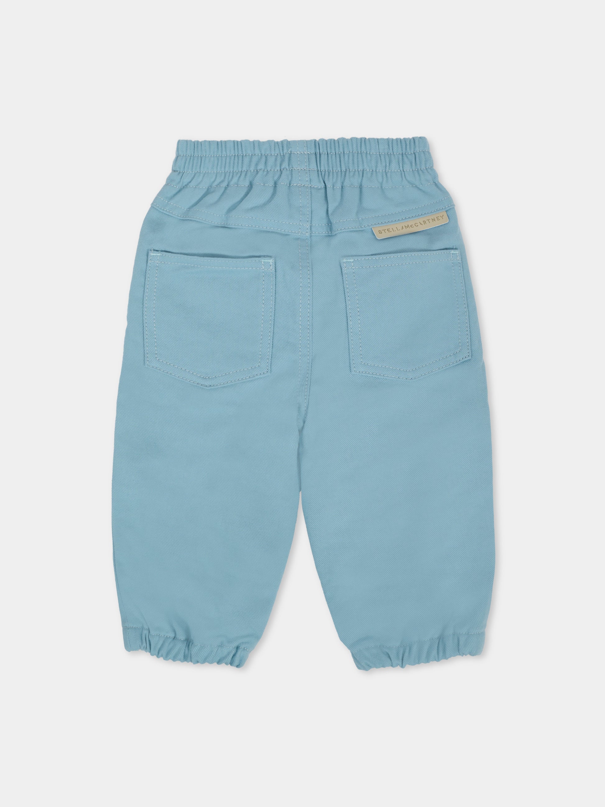 Pantaloni azzurri per neonato,Stella Mccartney Kids,TX6560 Z1544 670